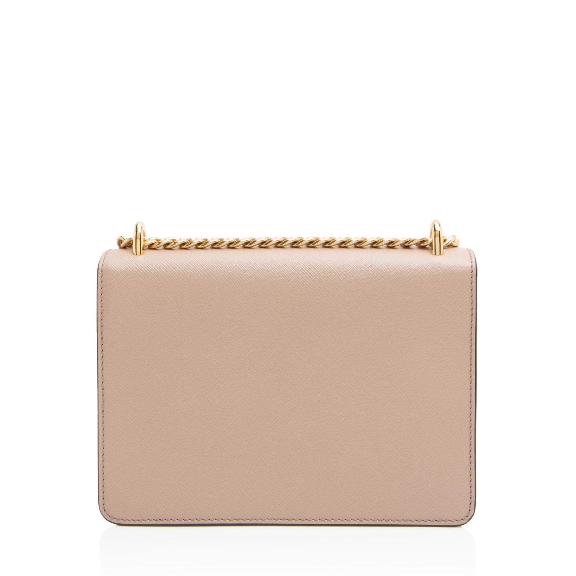 Prada Envelope Bag Leather Saffiano Chain Crossbody Bag