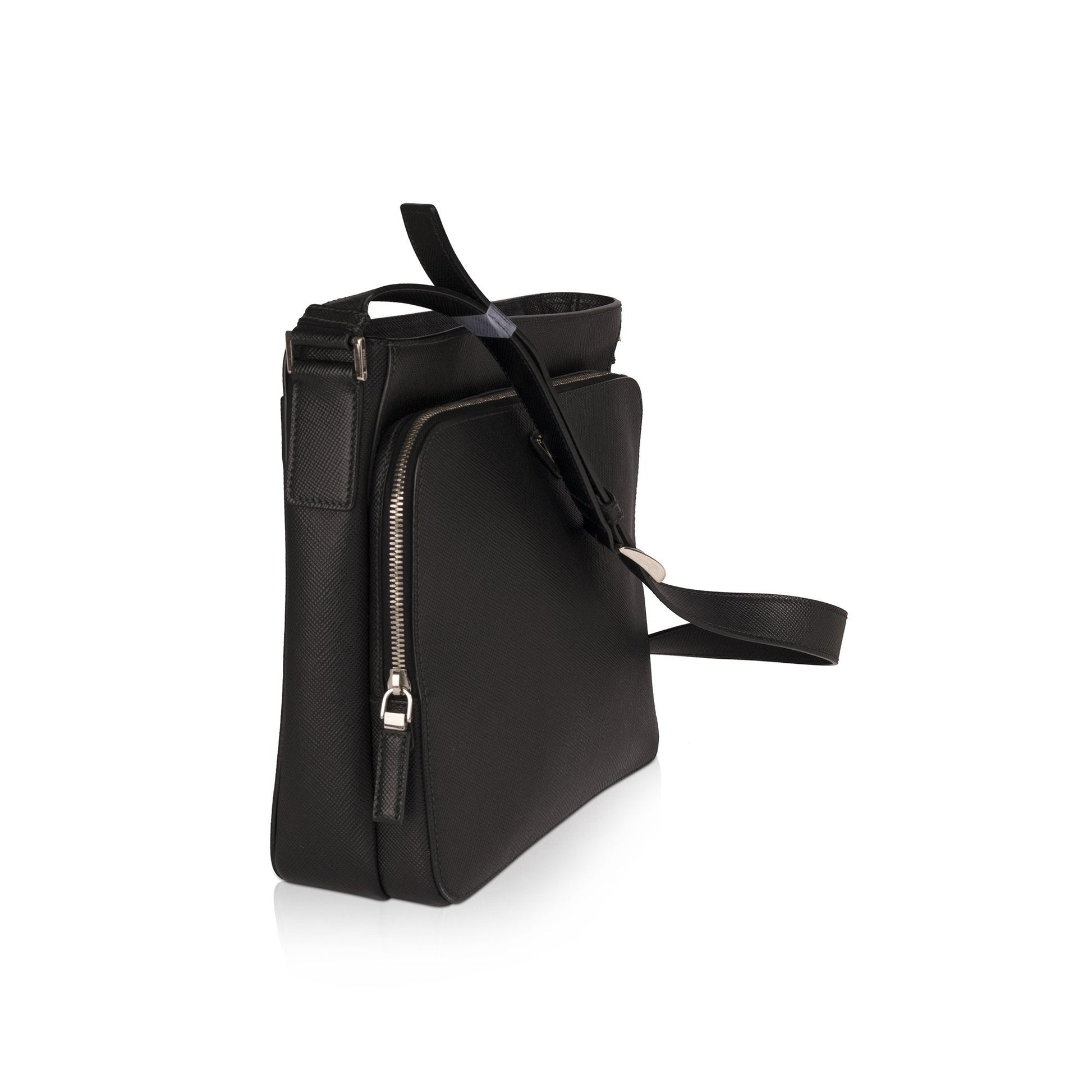 Prada Saffiano Messenger Bag Leather Travel Bag