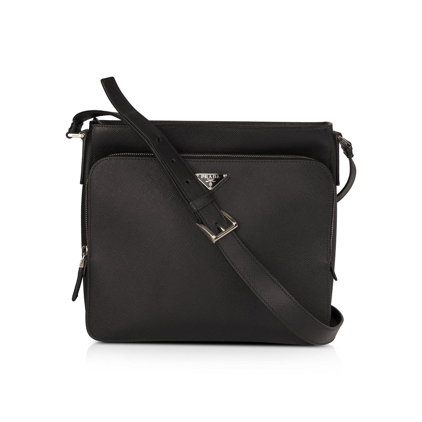 Prada Saffiano Messenger Bag Leather Travel Bag