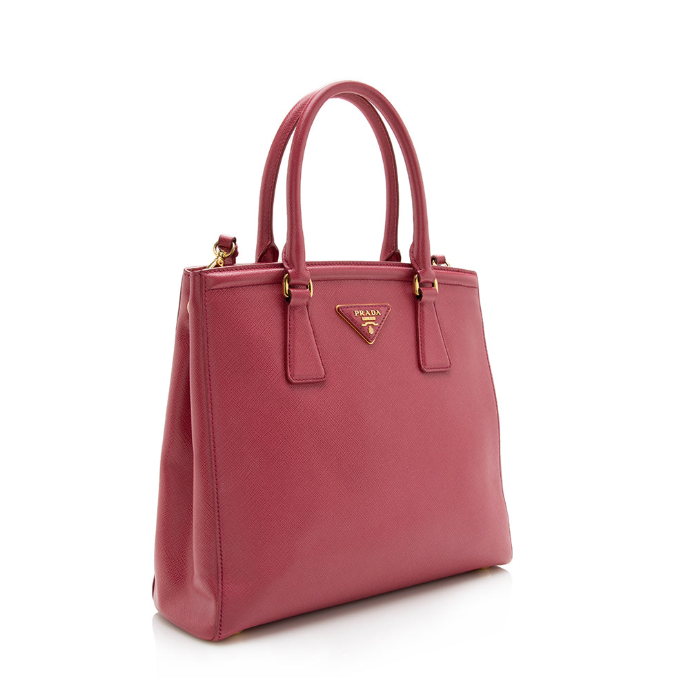 Prada Parabole Tote Shf Leather Saffiano Small Tote Bag