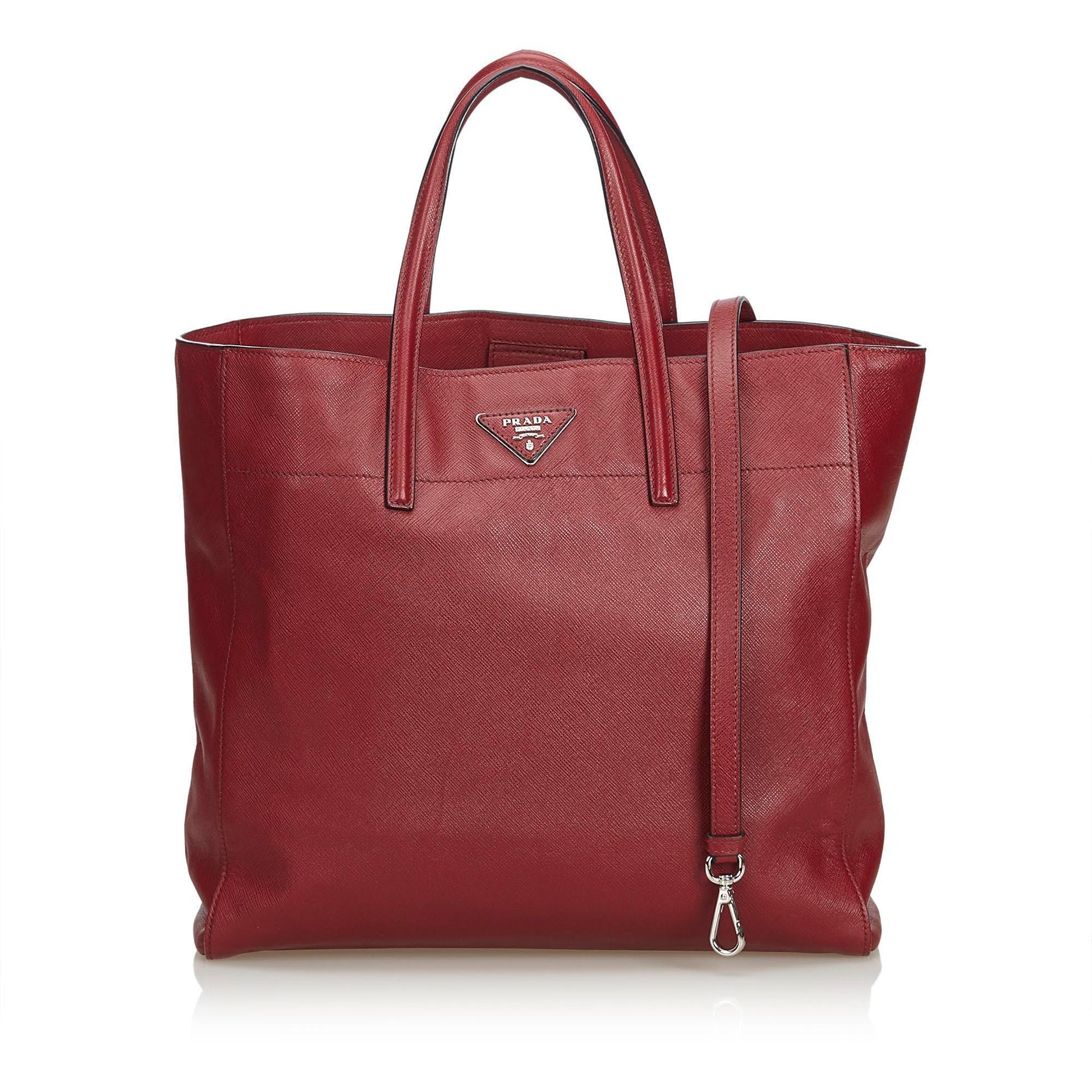Prada Soft Tote Leather Saffiano Tote Bag