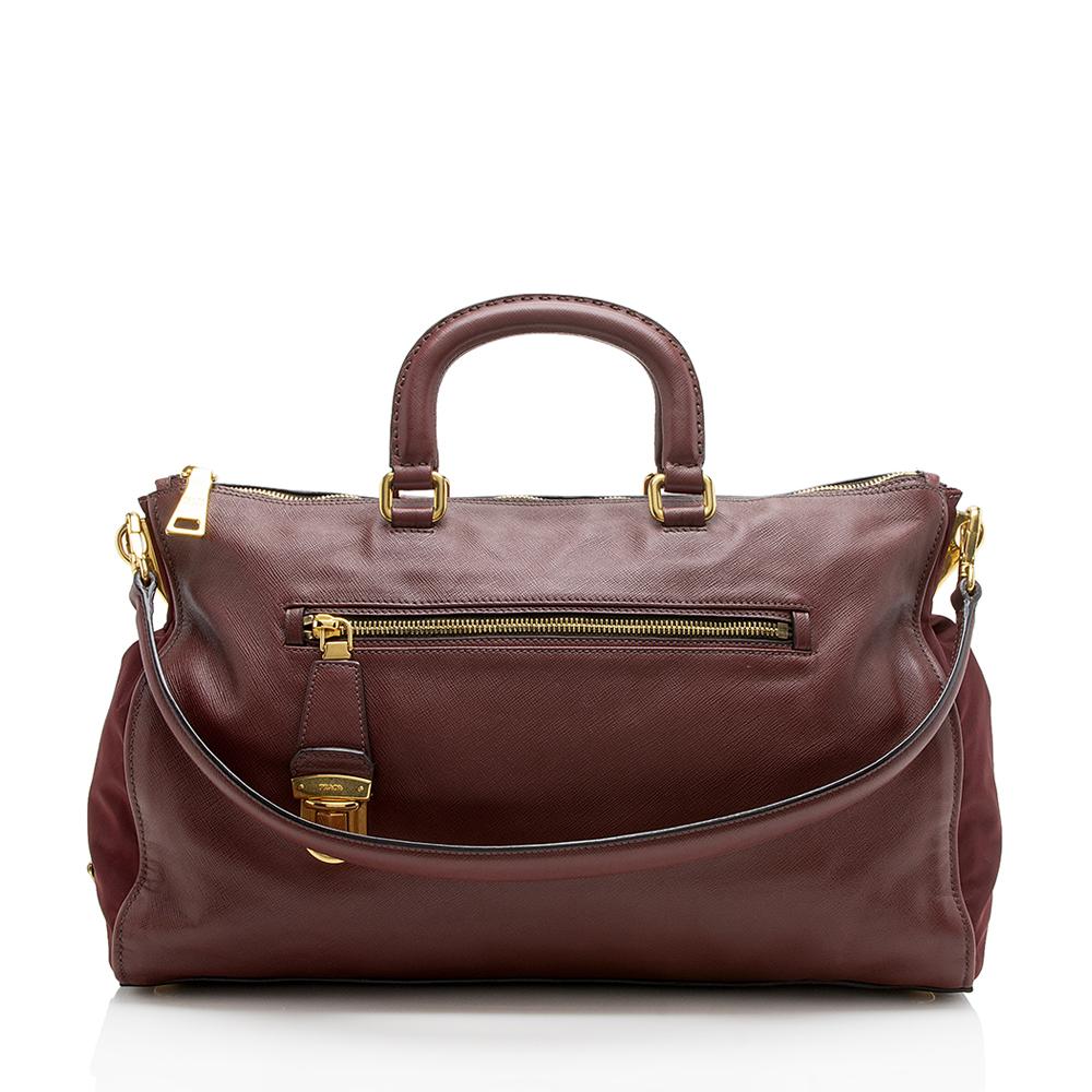 Prada Tessuto Tote Leather Saffiano Large Tote Bag