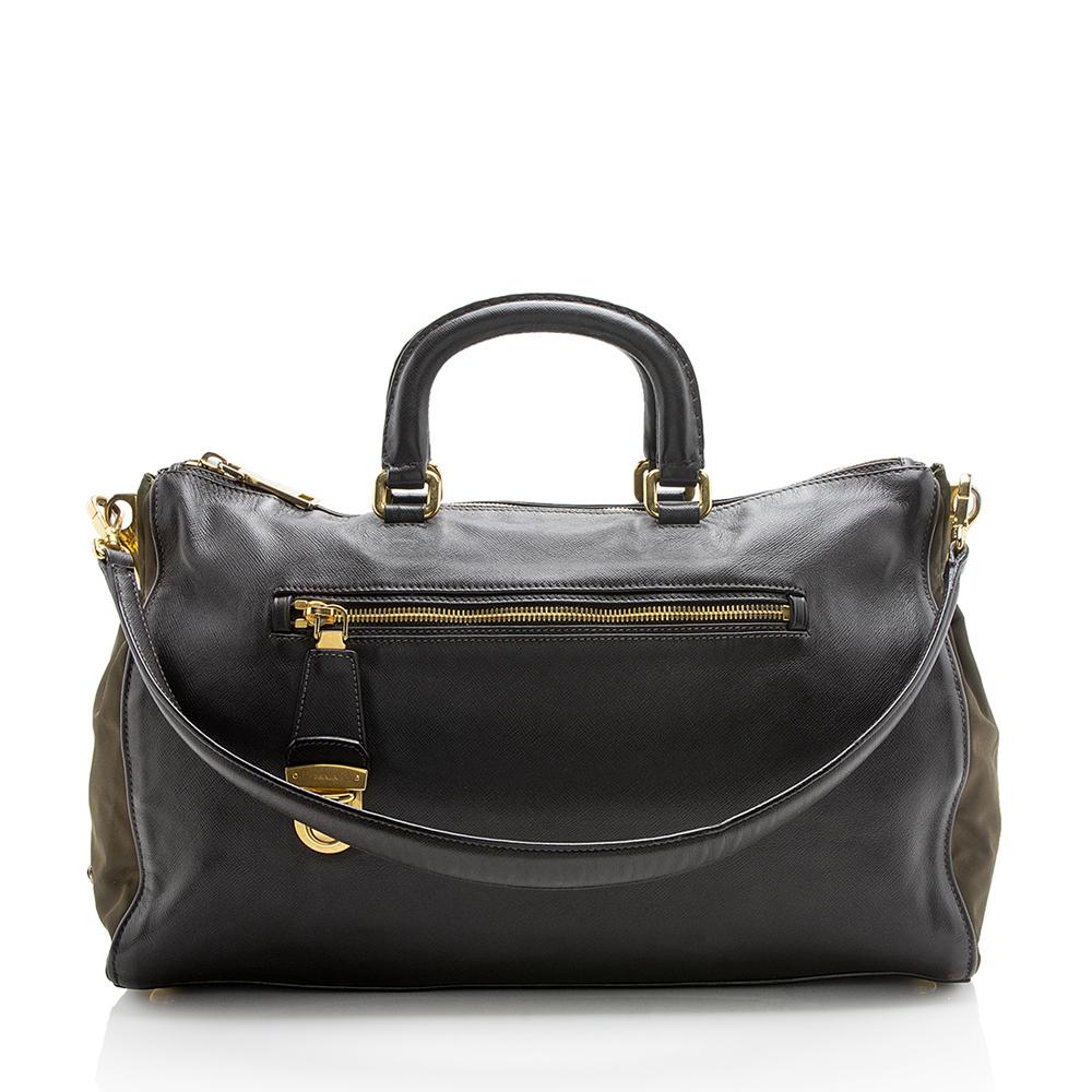 Prada Tessuto Tote Leather Saffiano Large Tote Bag Tote Shf 12047