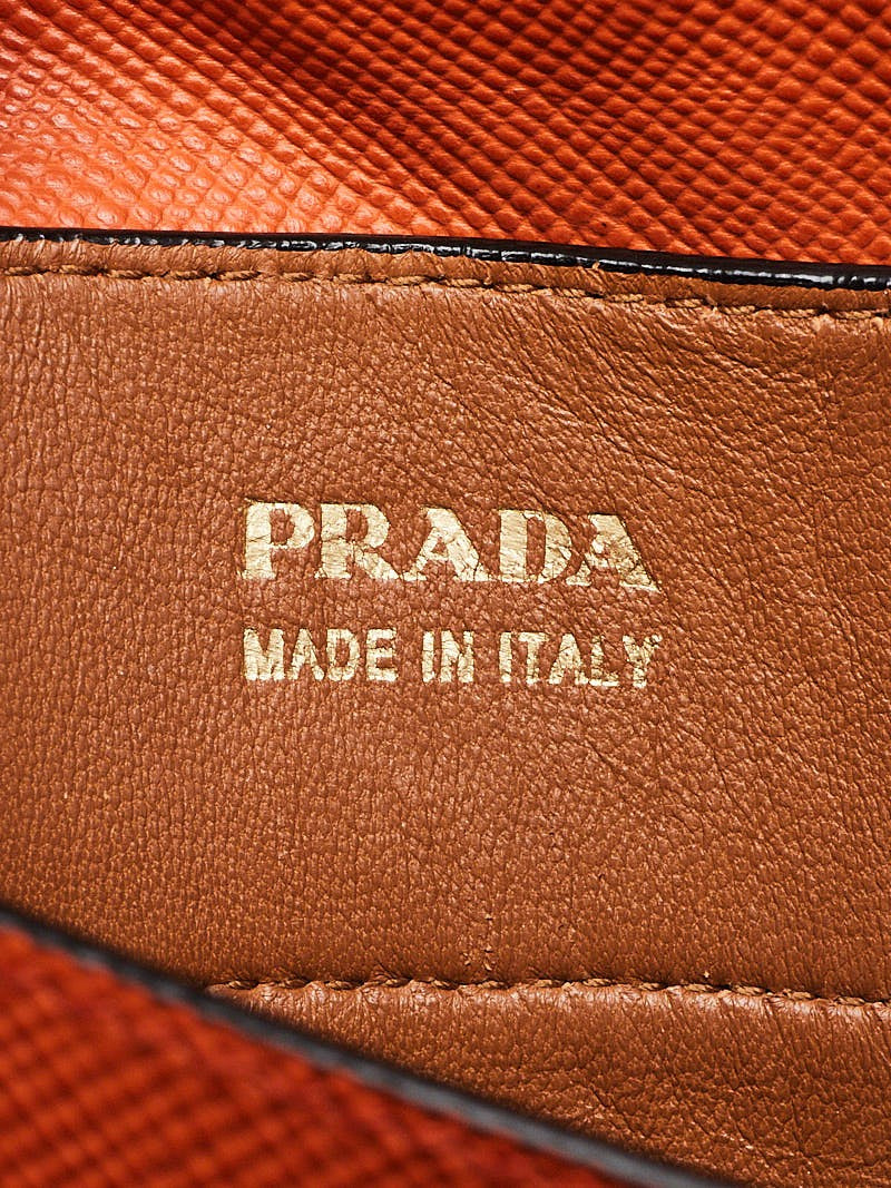 Prada Saffiano Double Handle Tote Bag Leather