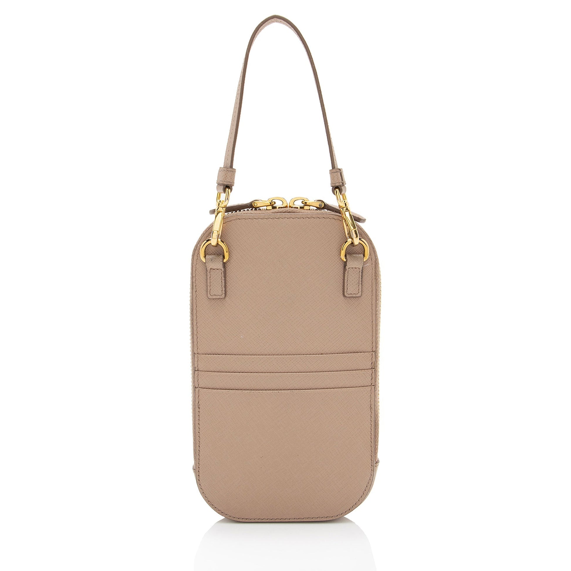 Prada Triangle Bag Shf Zgh18V Leather Saffiano Mini Clutch Bag