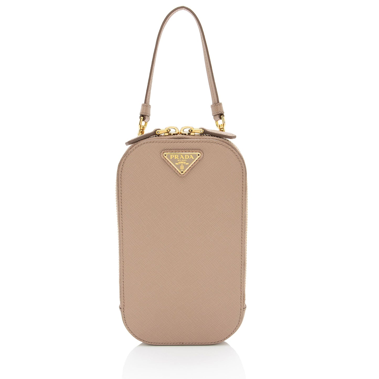 Prada Triangle Bag Shf Zgh18V Leather Saffiano Mini Clutch Bag