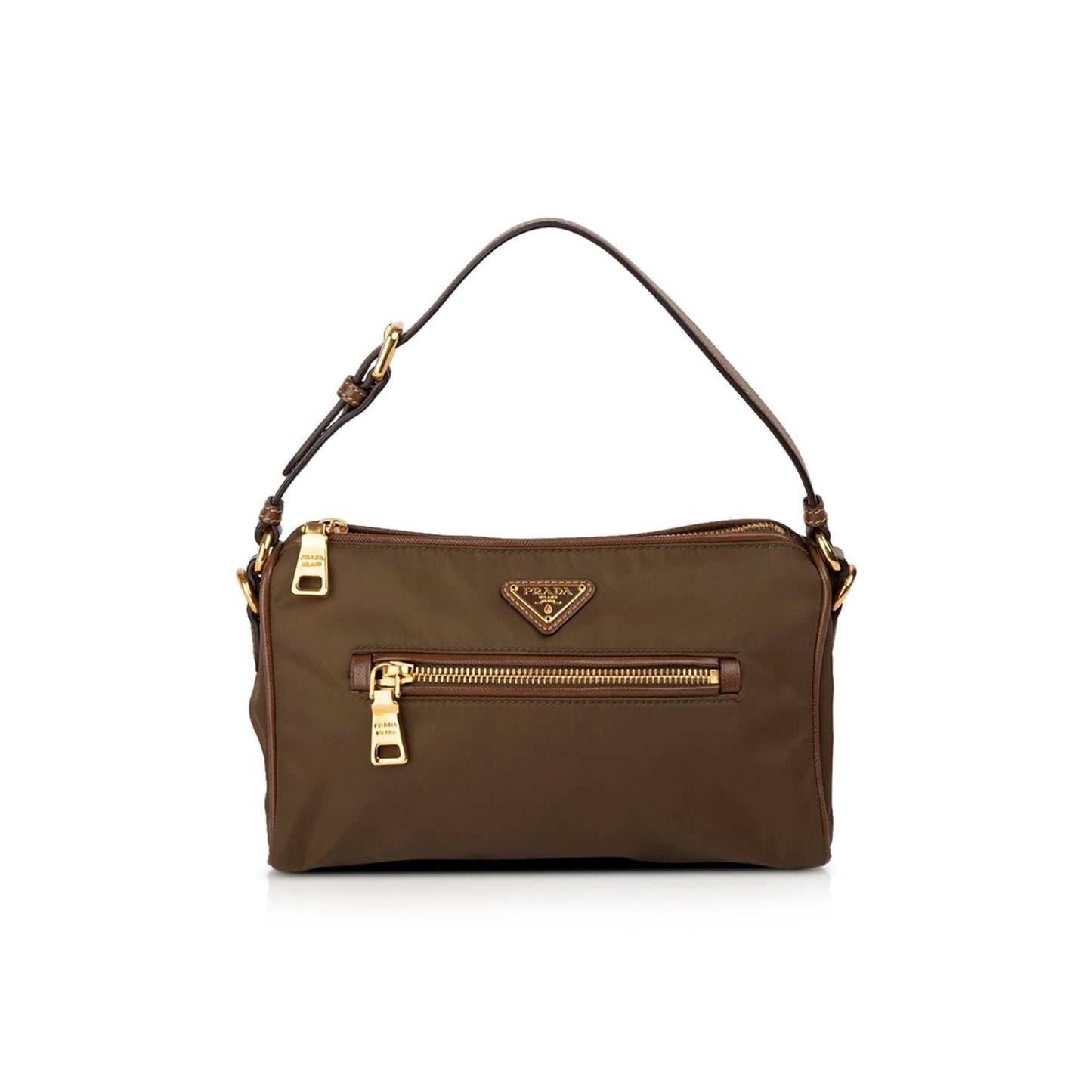 Prada Saffiano Trimmed Tessuto Camera Bag Leather Nylon Travel Bag