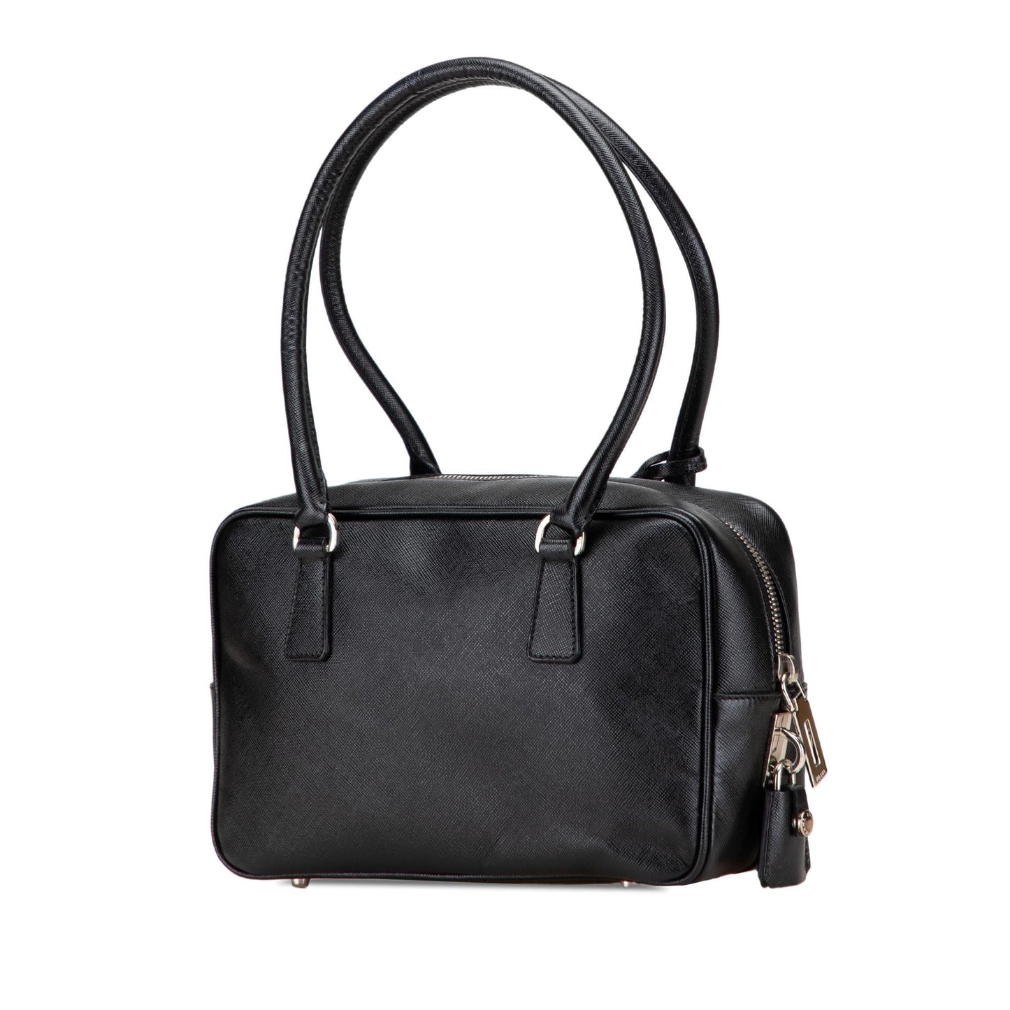 Prada Lux Bauletto Handbag Saffiano Satchel Bag