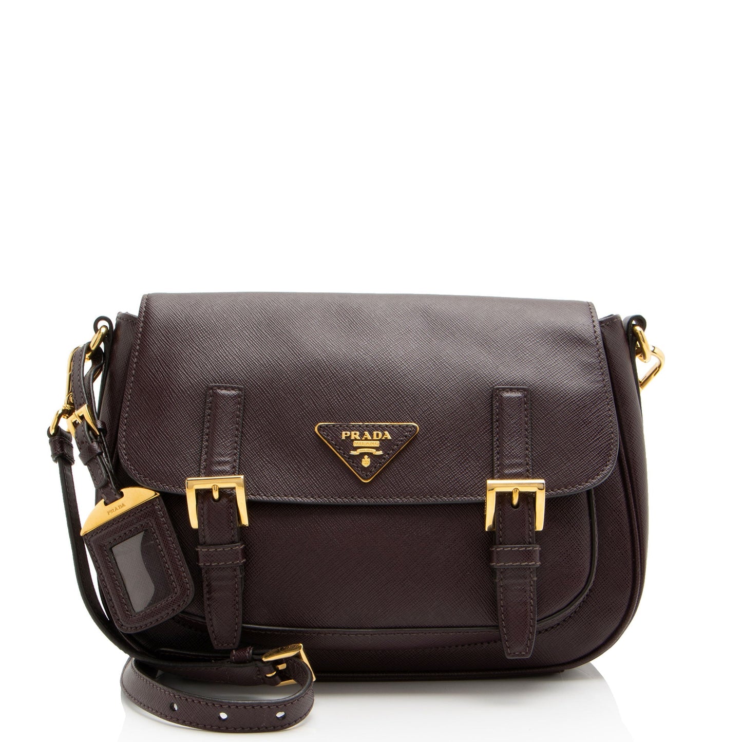 Prada Lux Buckle Messenger Shf 6X5Lzh Saffiano Mini Shoulder Bag
