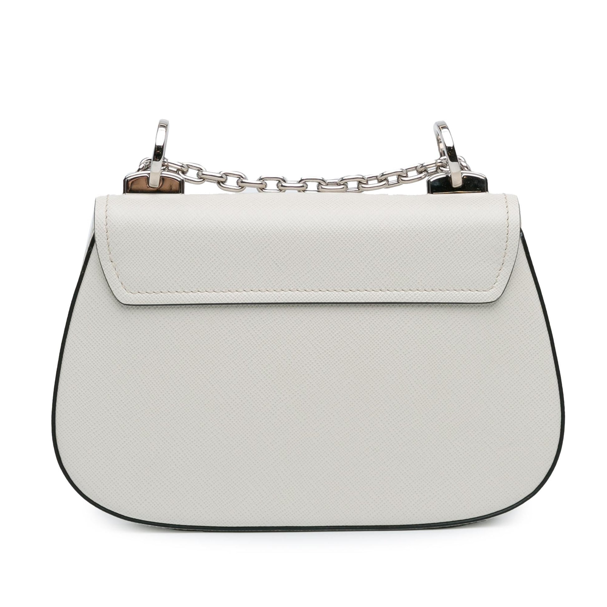 Prada Lux Crossbody Shg D27J57 Saffiano Chain Crossbody Bag