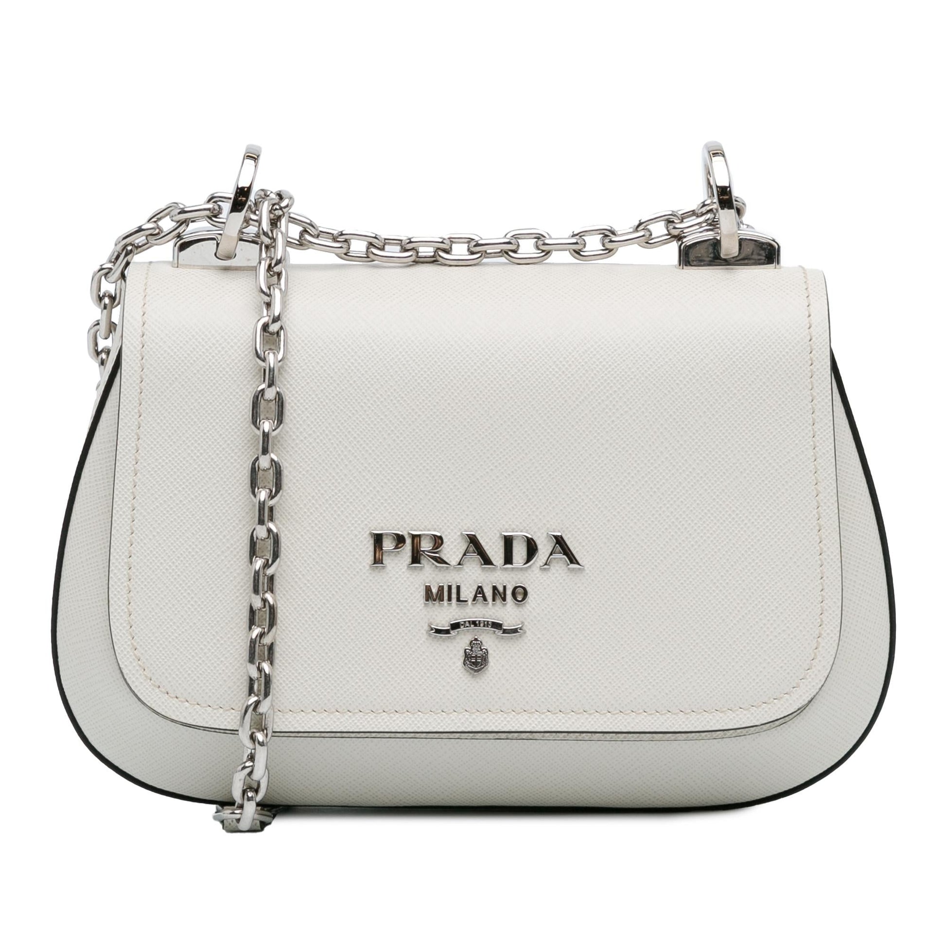 Prada Lux Crossbody Shg D27J57 Saffiano Chain Crossbody Bag