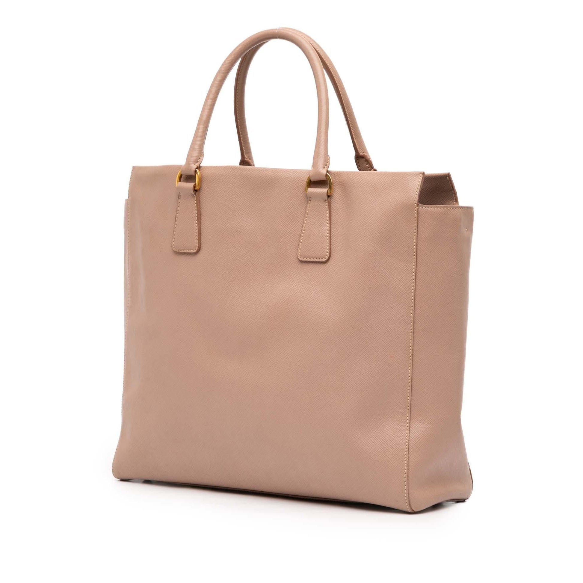 Prada Lux Double Handle Shopping Tote Saffiano Tote Bag