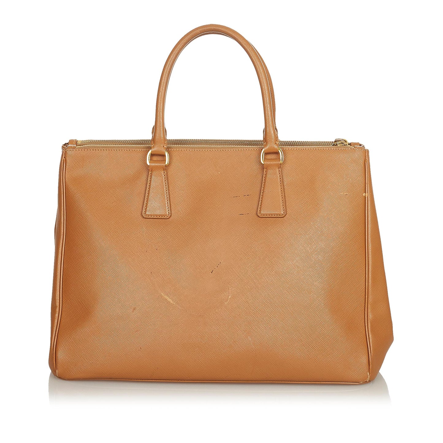 Prada Lux Double Galleria Handbag Shg Saffiano Zip Satchel Bag