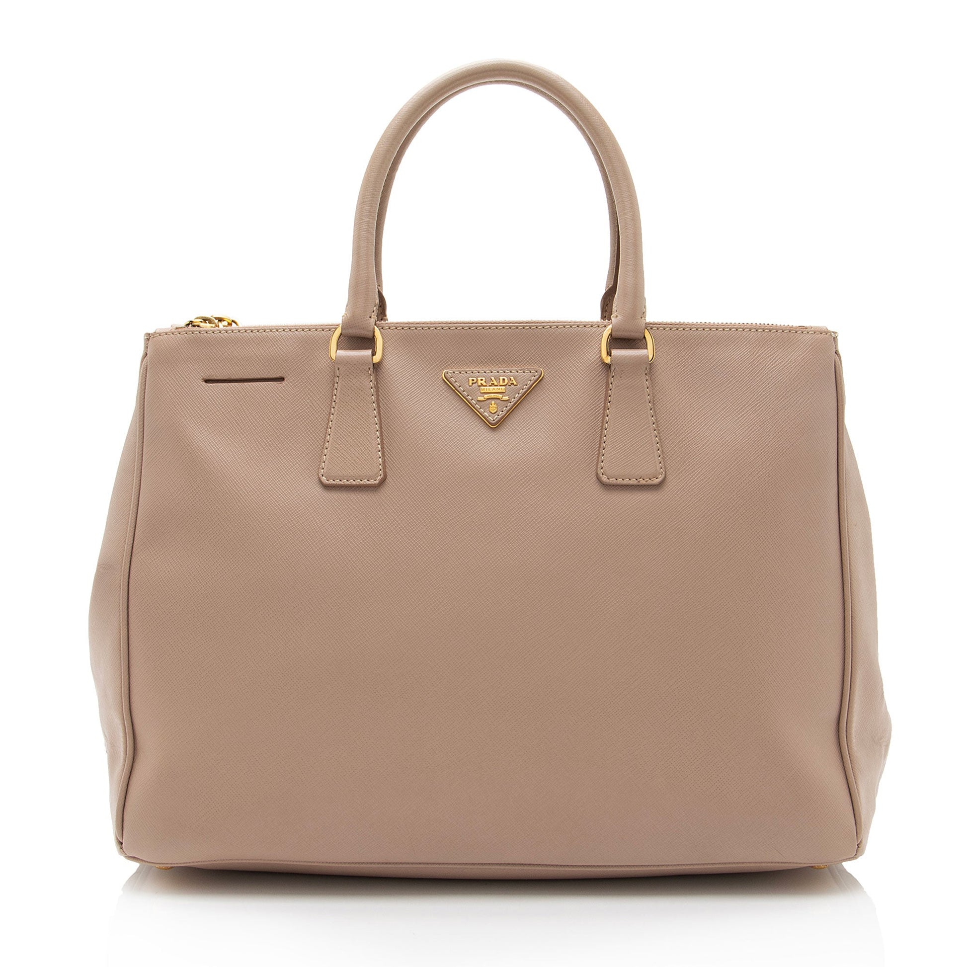 Prada Lux Double Tote Shf Hmtcda Saffiano Large Zip Tote Bag