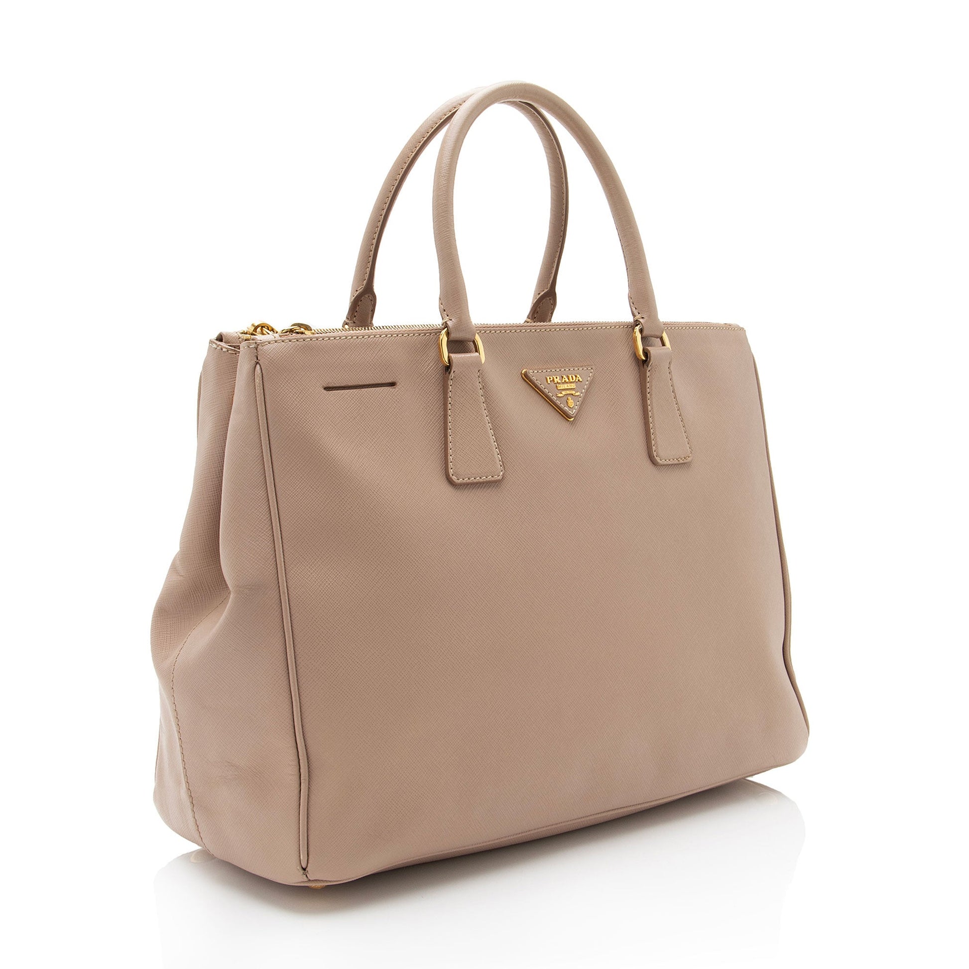 Prada Lux Double Tote Shf Hmtcda Saffiano Large Zip Tote Bag