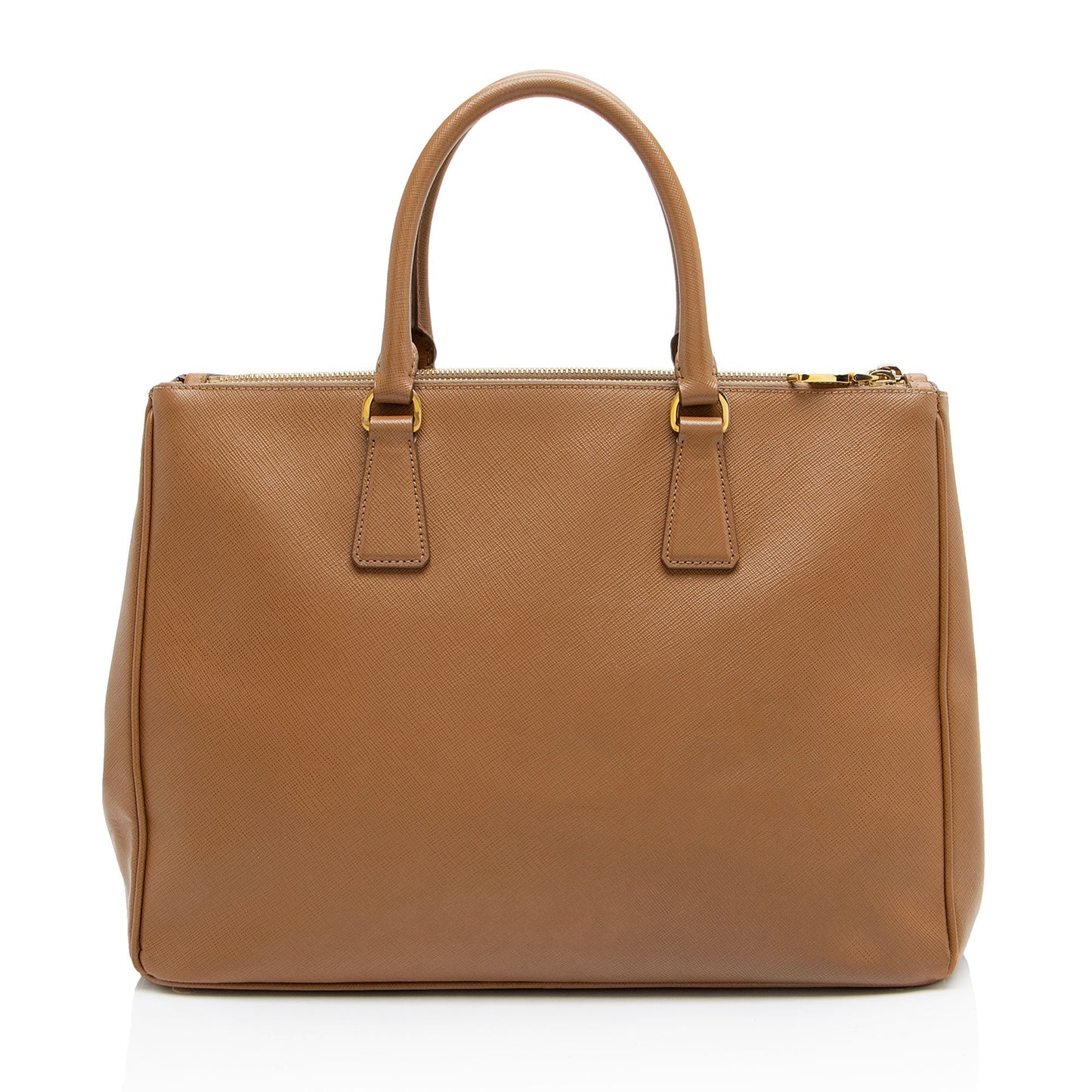 Prada Lux Double Tote Saffiano Large Zip Tote Bag