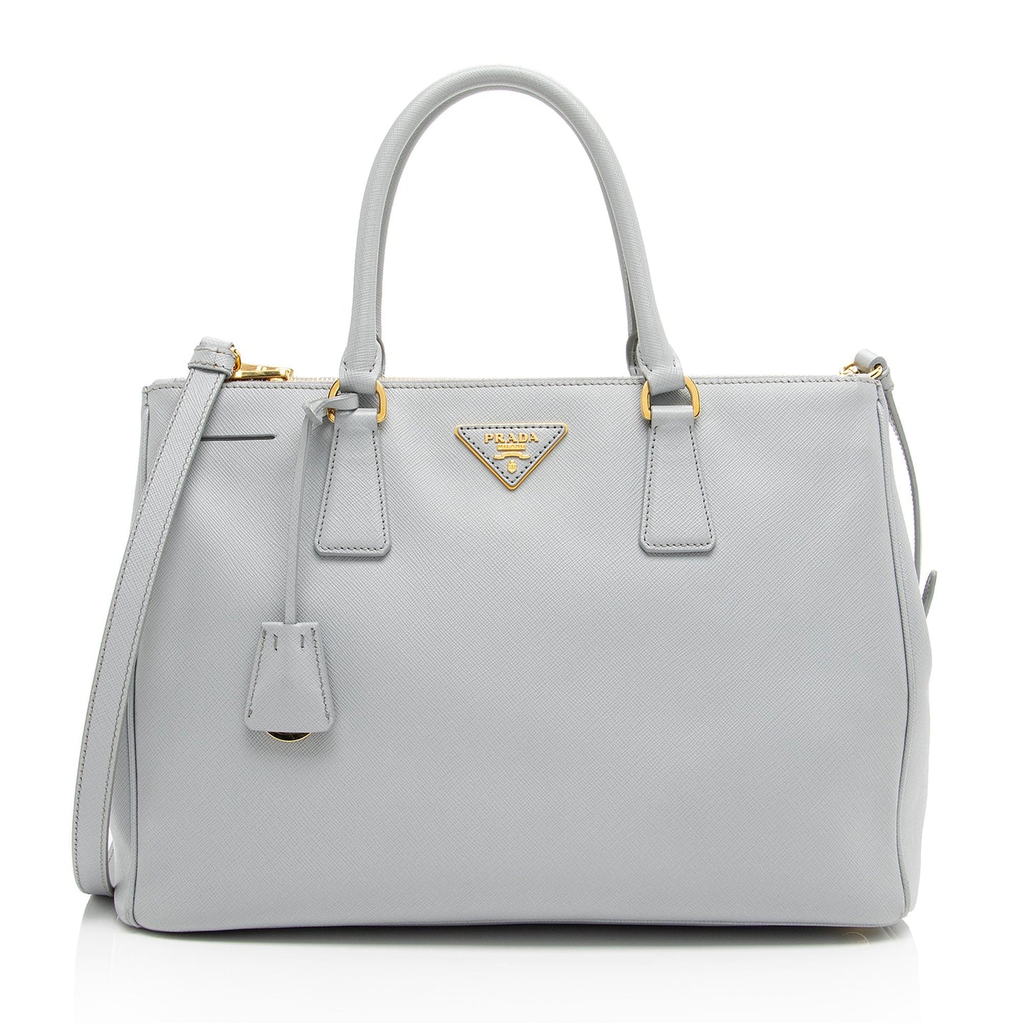 Prada Lux Double Tote Shf Aob7U3 Saffiano Medium Zip Tote Bag