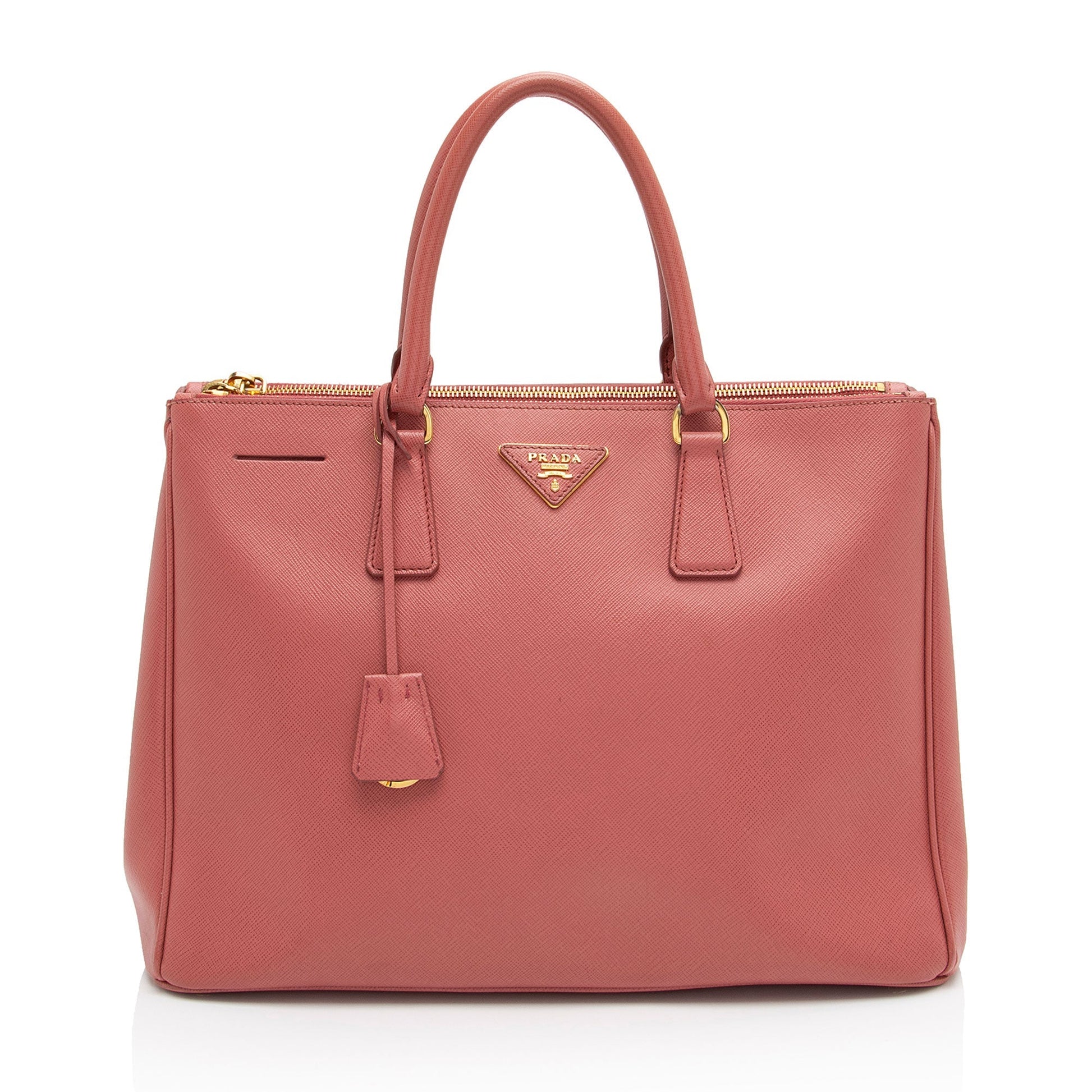 Prada Lux Double Tote Shf Xxyrbs Saffiano Medium Zip Tote Bag