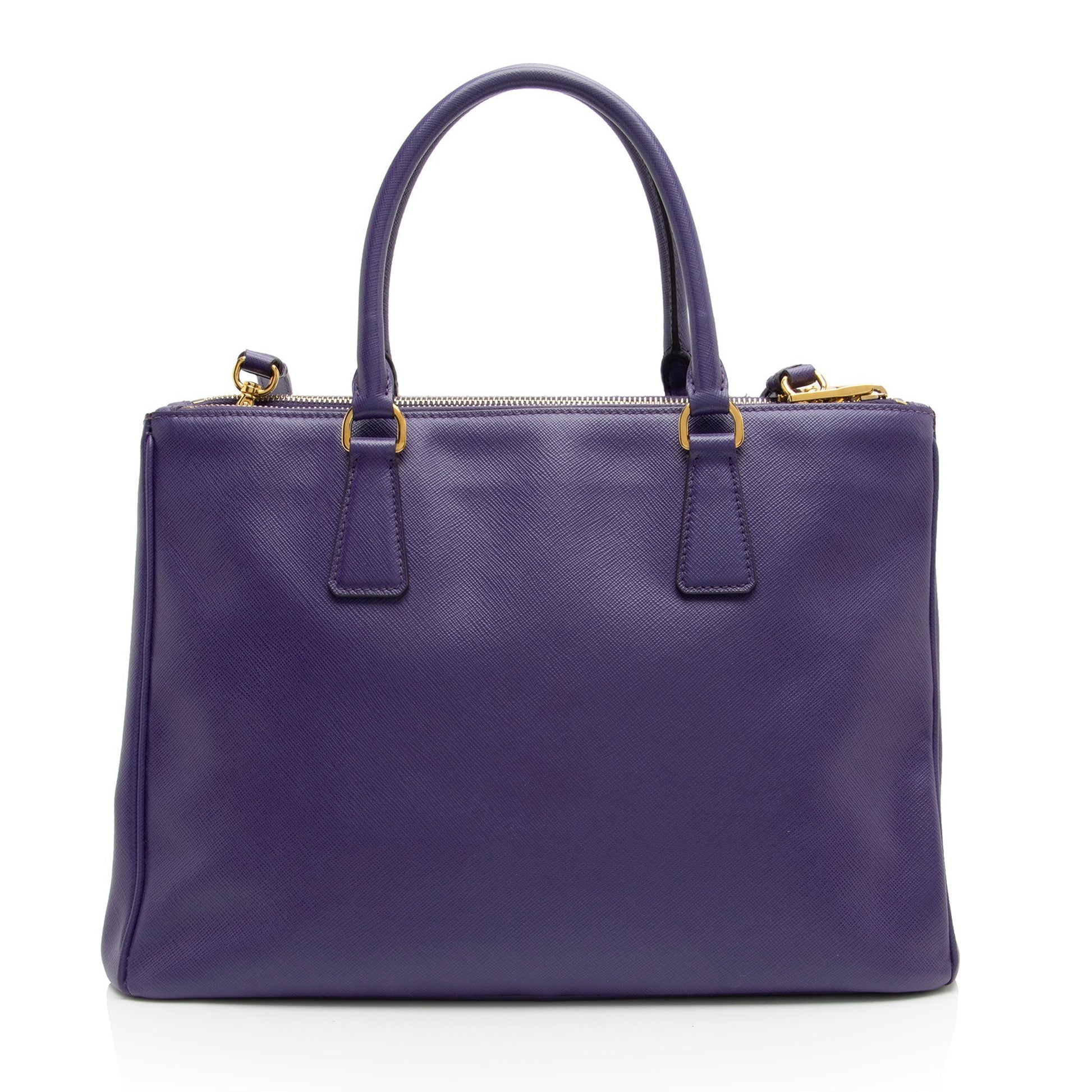 Prada Lux Double Tote Saffiano Medium Zip Tote Bag