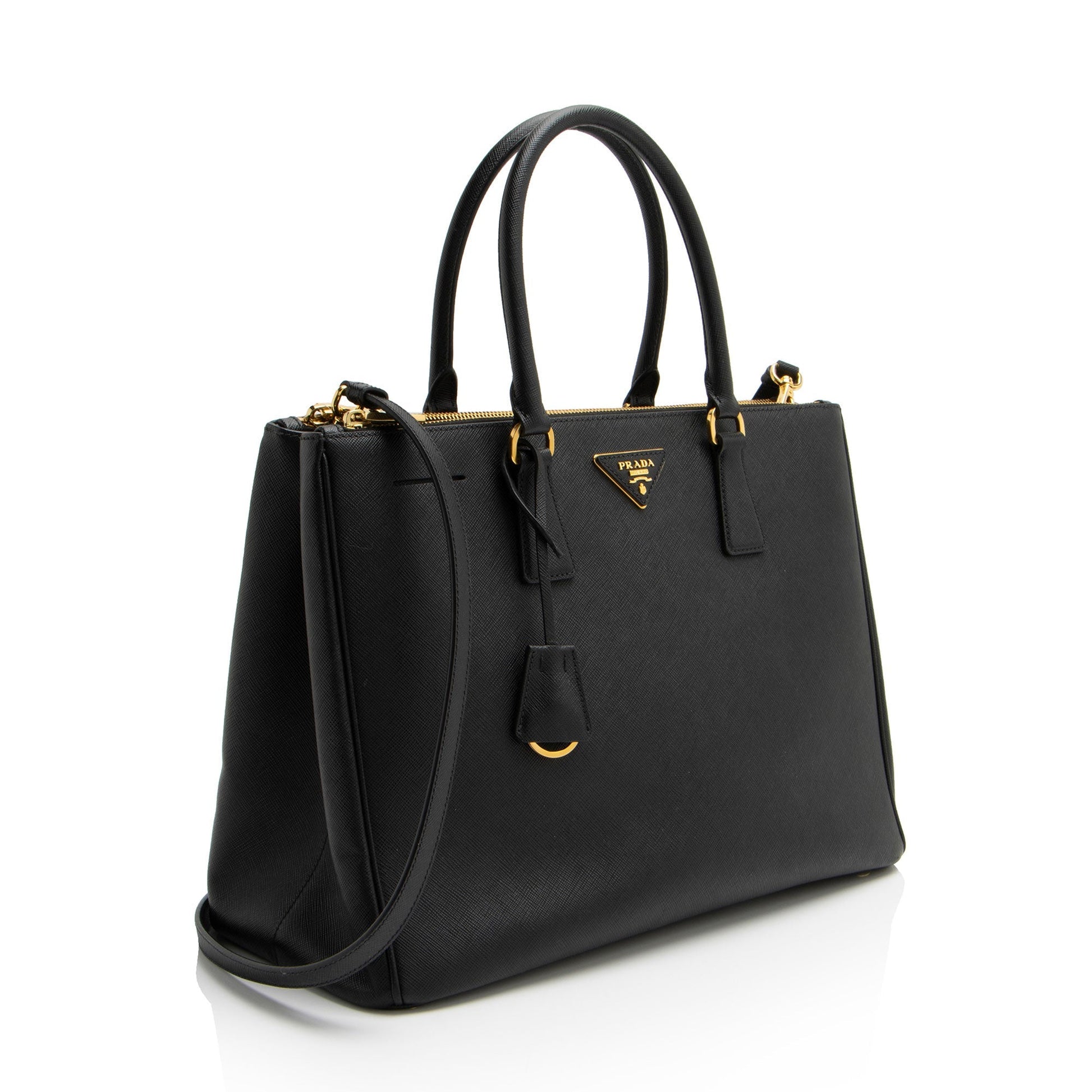 Prada Lux Double Tote Shf Bt2Ixs Saffiano Medium Zip Tote Bag