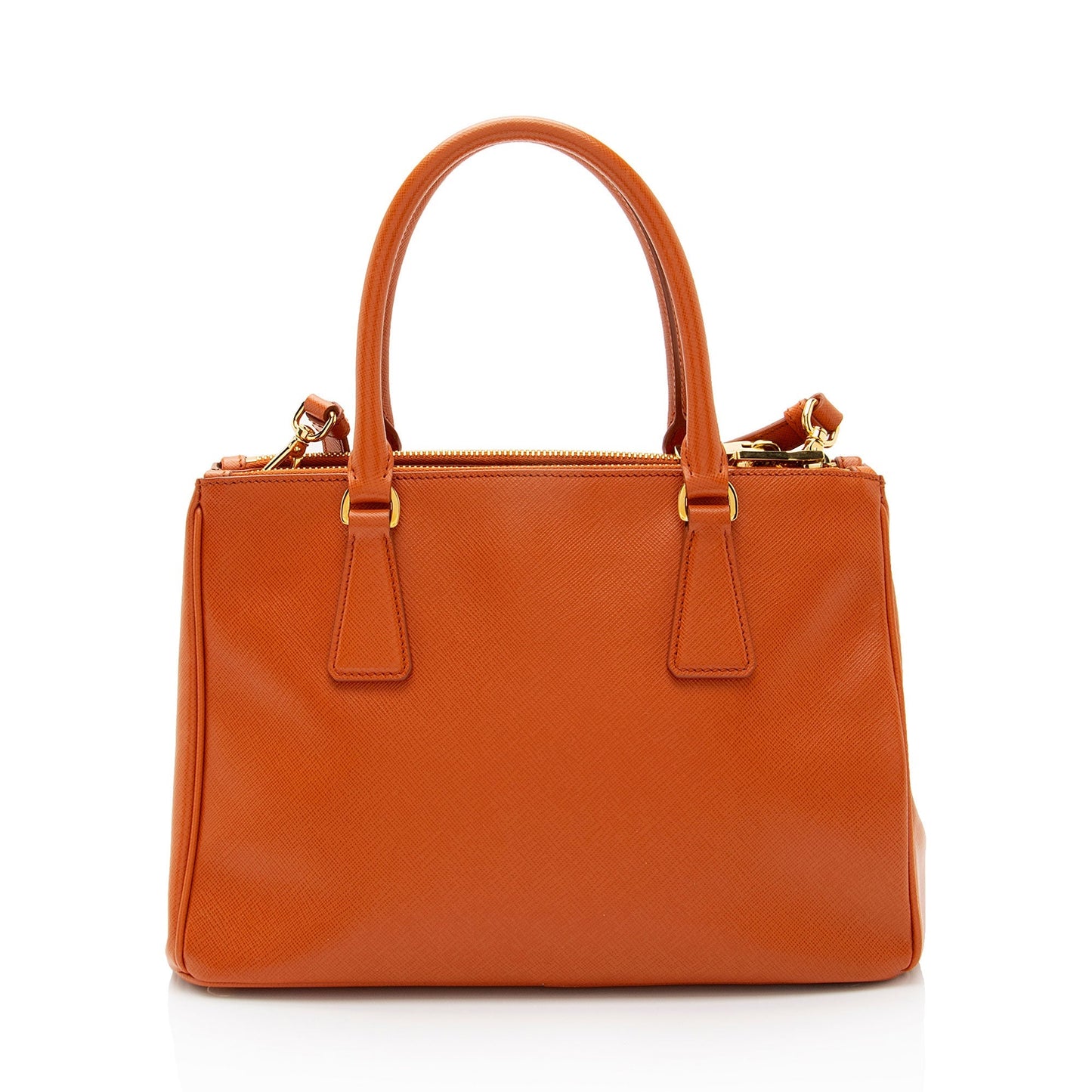 Prada Lux Double Tote Shf Novfrz Saffiano Small Zip Tote Bag