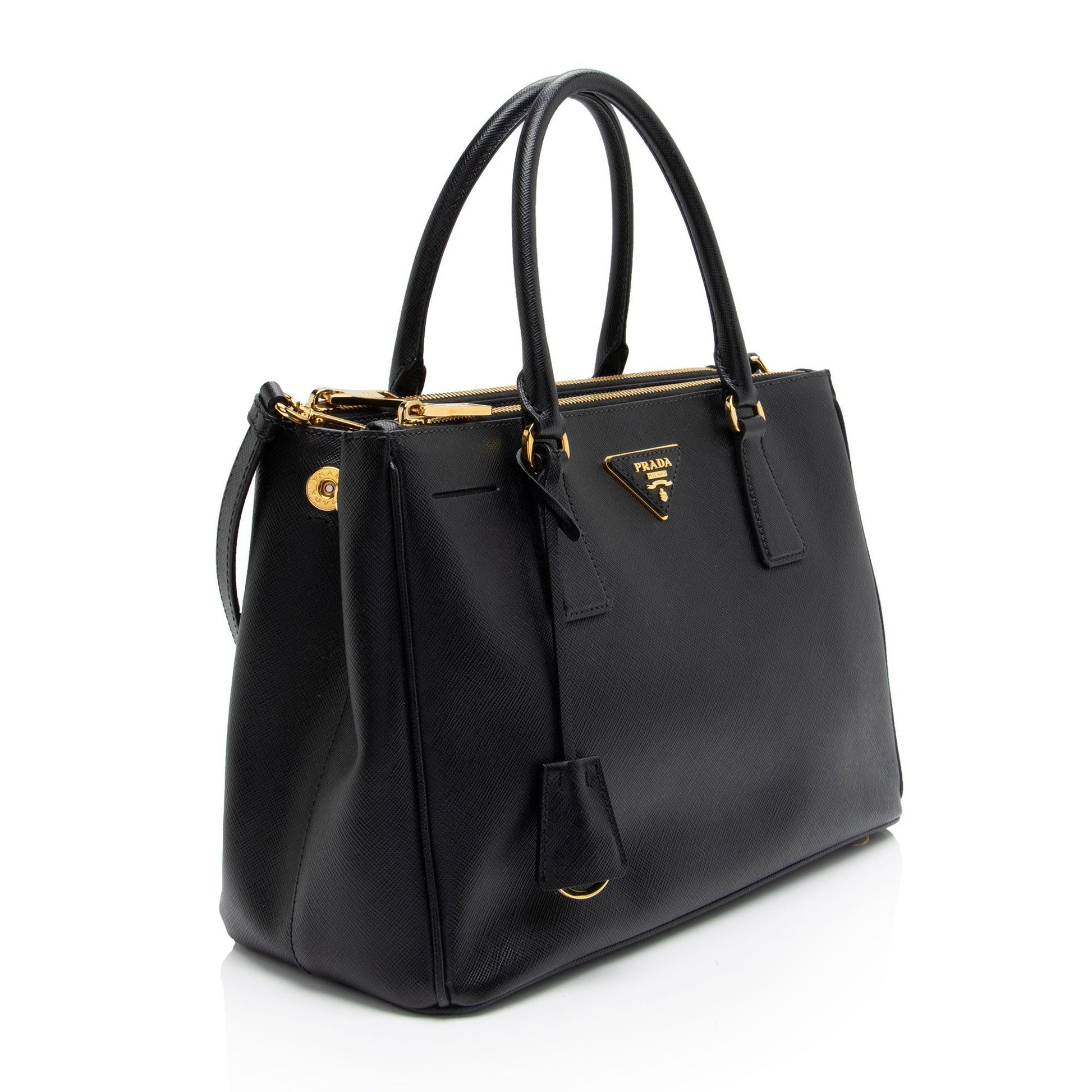 Prada Lux Double Tote Shf Lqv9Hg Saffiano Small Zip Tote Bag