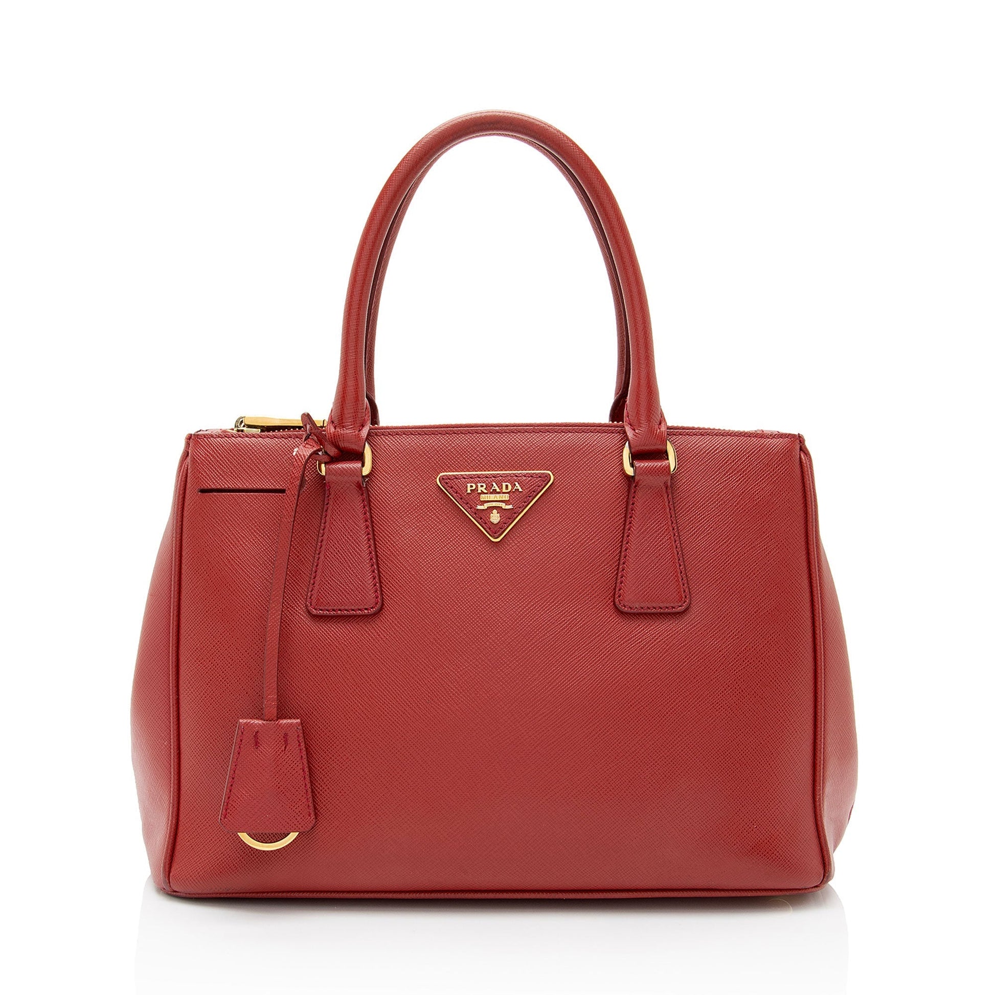 Prada Lux Double Tote Shf Cq8Os7 Saffiano Small Zip Tote Bag