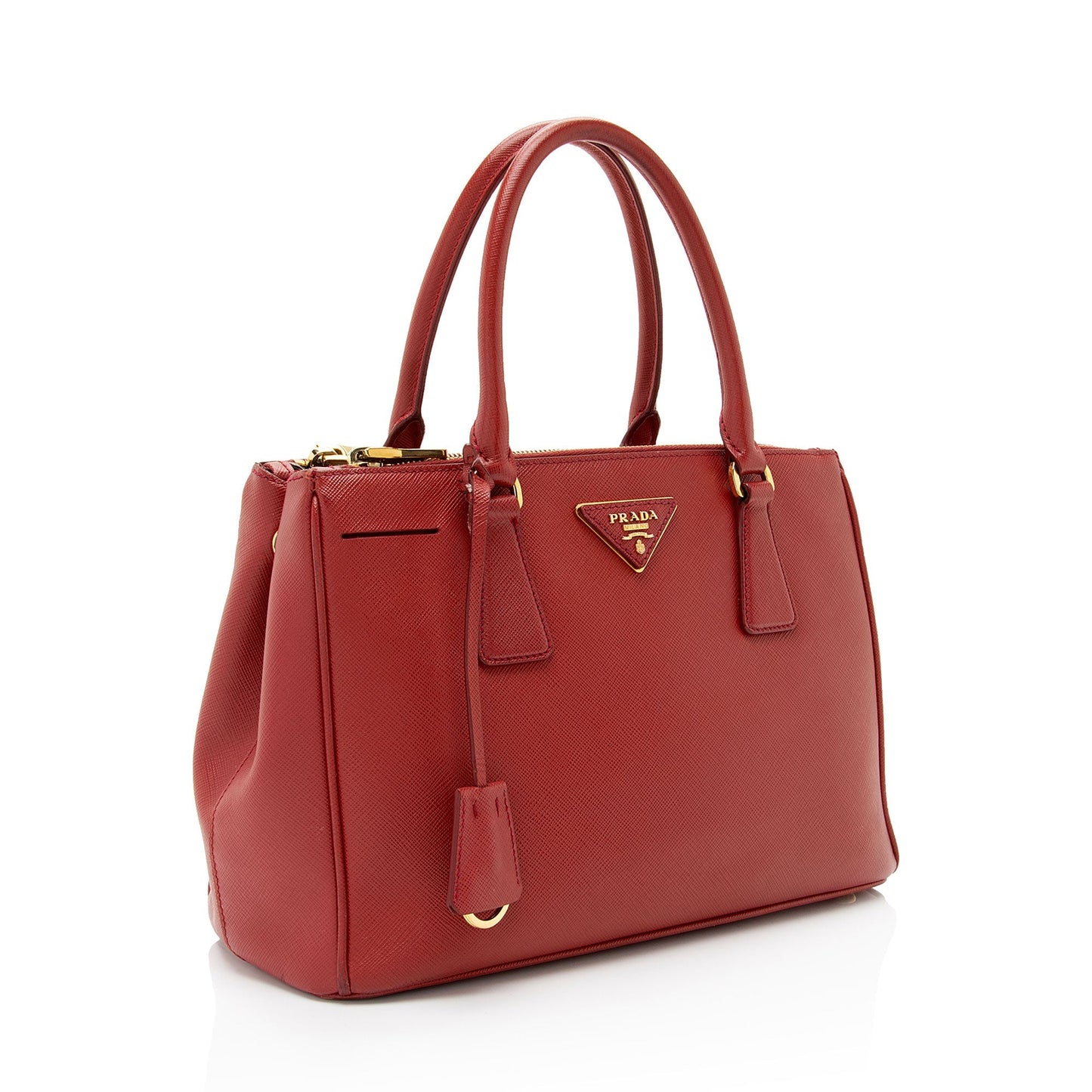 Prada Lux Double Tote Shf Cq8Os7 Saffiano Small Zip Tote Bag