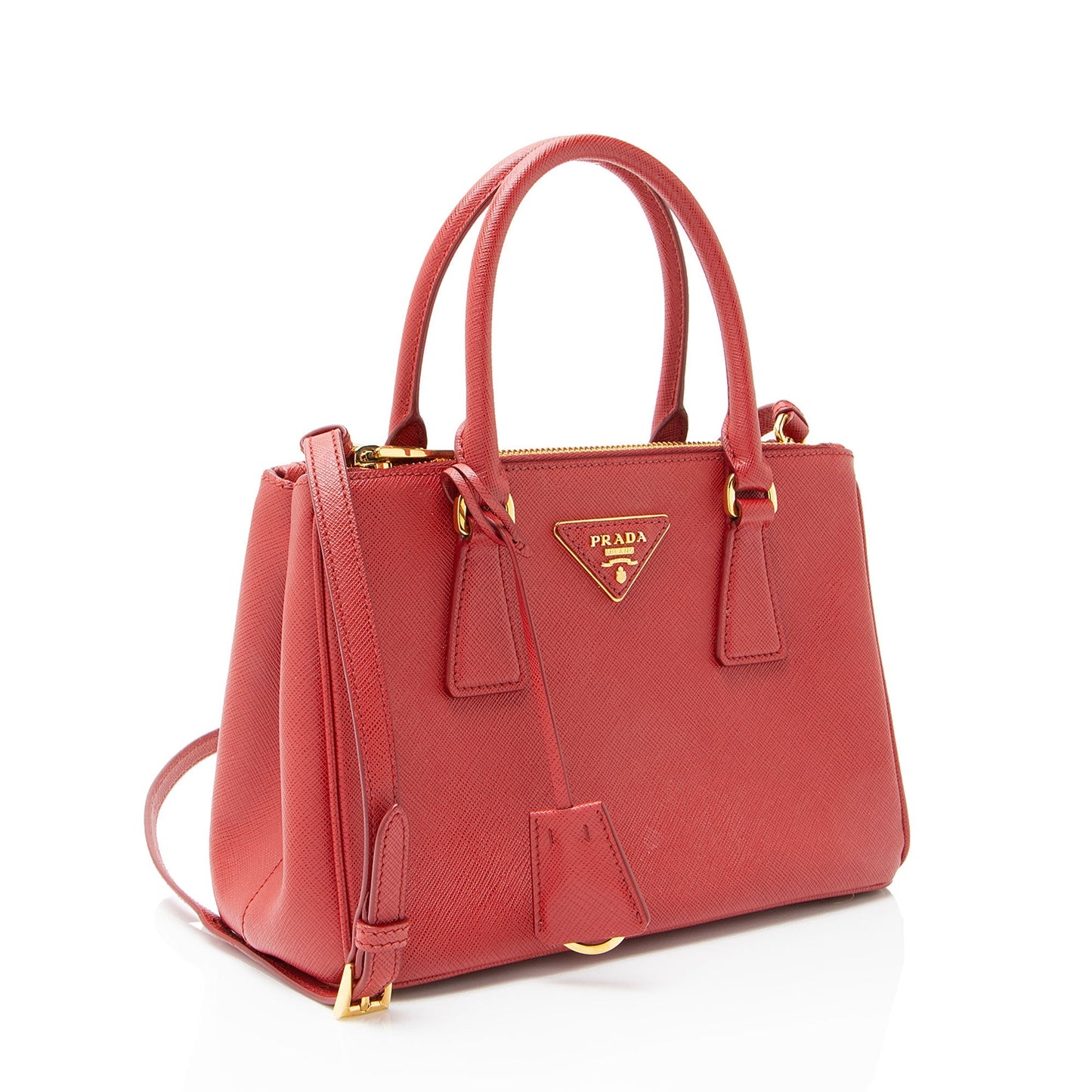 Prada Lux Double Tote Saffiano Small Zip Tote Bag Zip Small Tote
