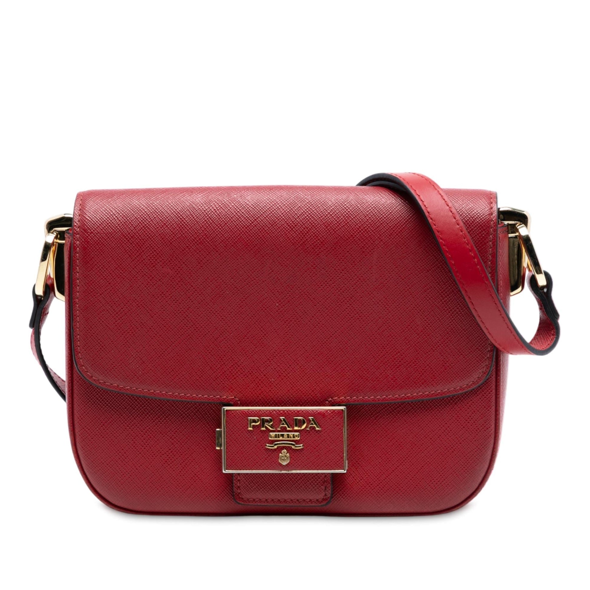 Prada Lux Embleme Crossbody Saffiano Crossbody Bag