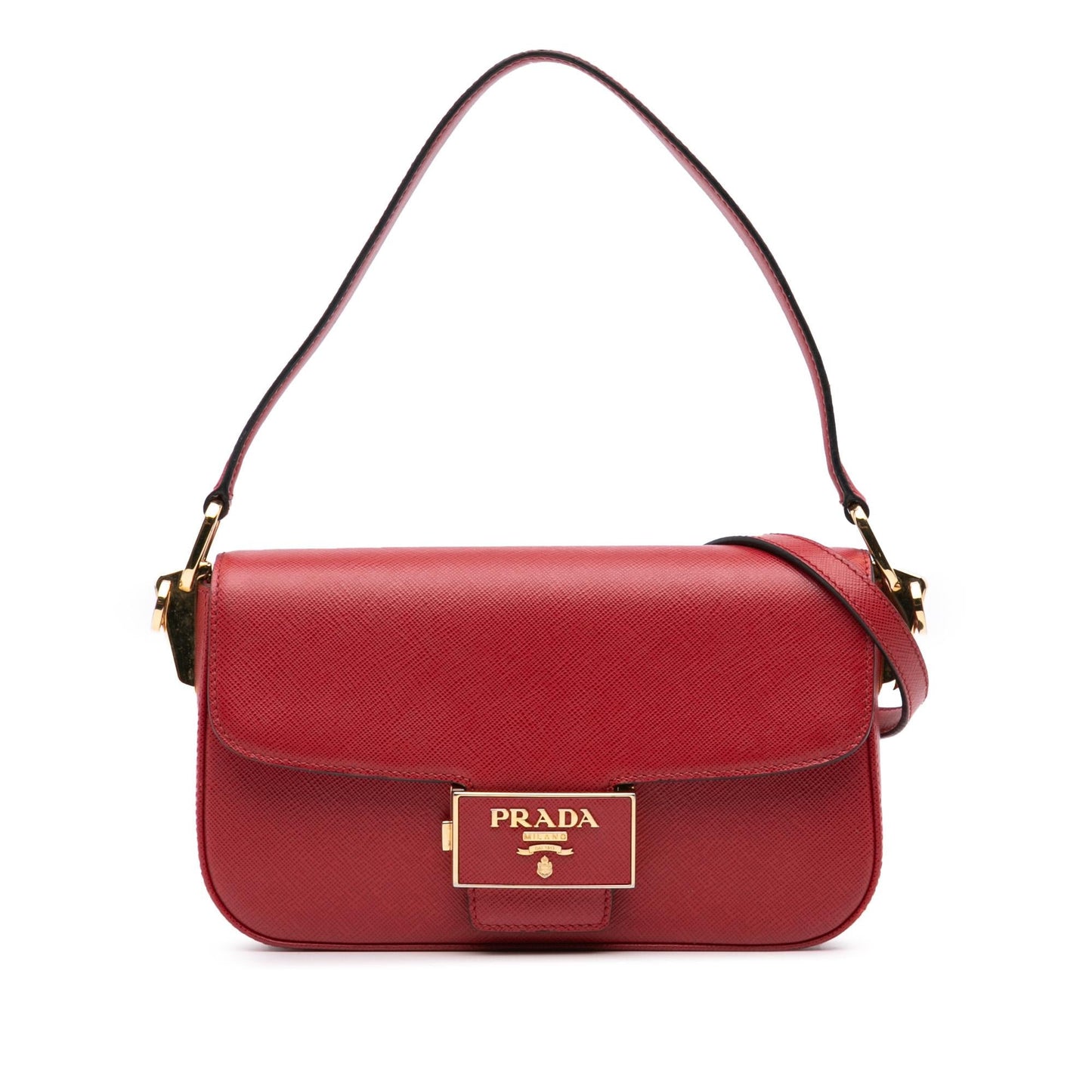 Prada Lux Embleme Satchel Saffiano Satchel Bag