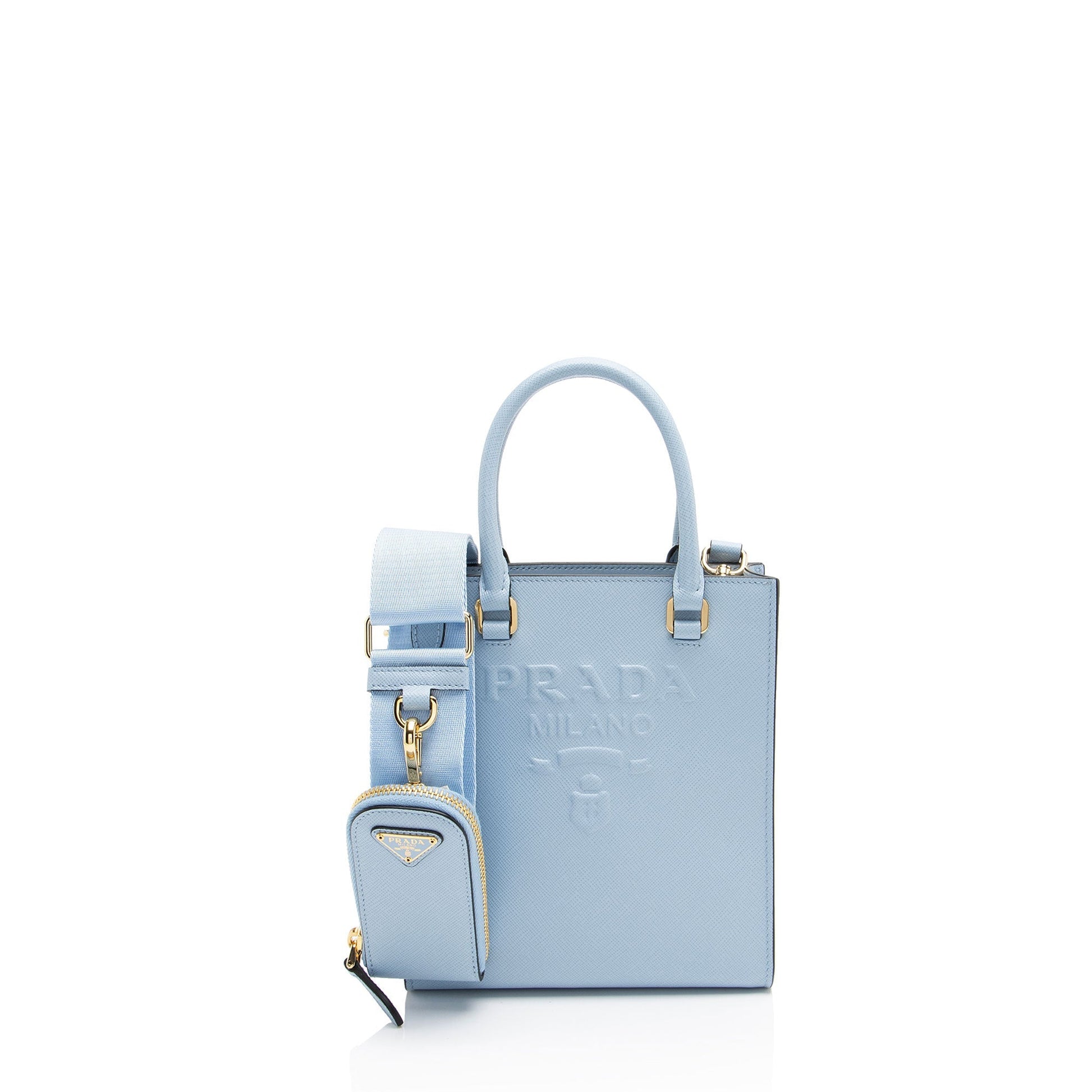 Prada Lux Tote Saffiano Small Logo Tote Bag