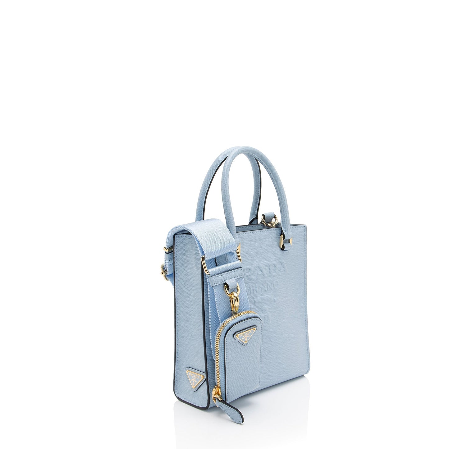 Prada Lux Tote Saffiano Small Logo Tote Bag