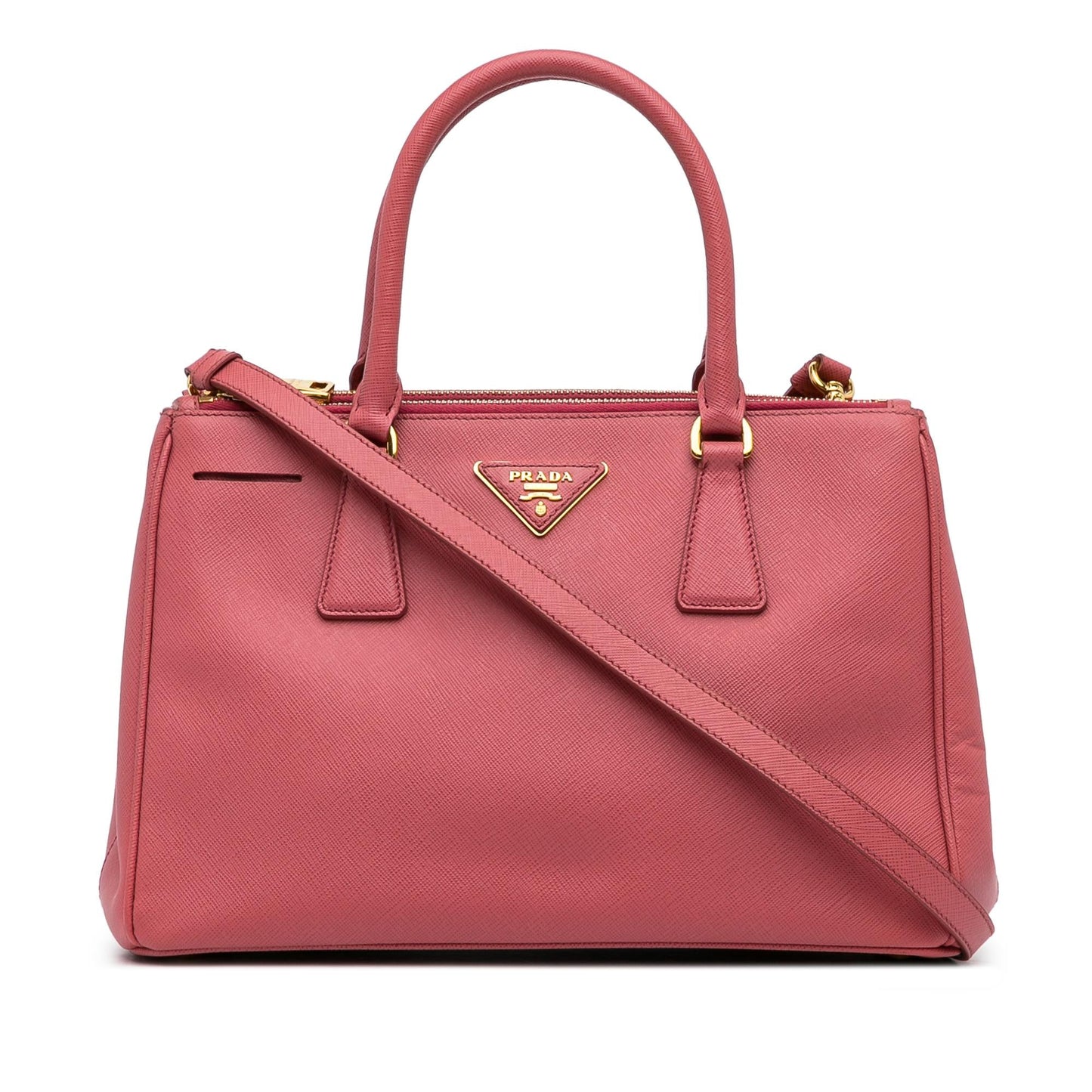 Prada Lux Galleria Double Shg Cdfeen Satchel Bag Saffiano Zip