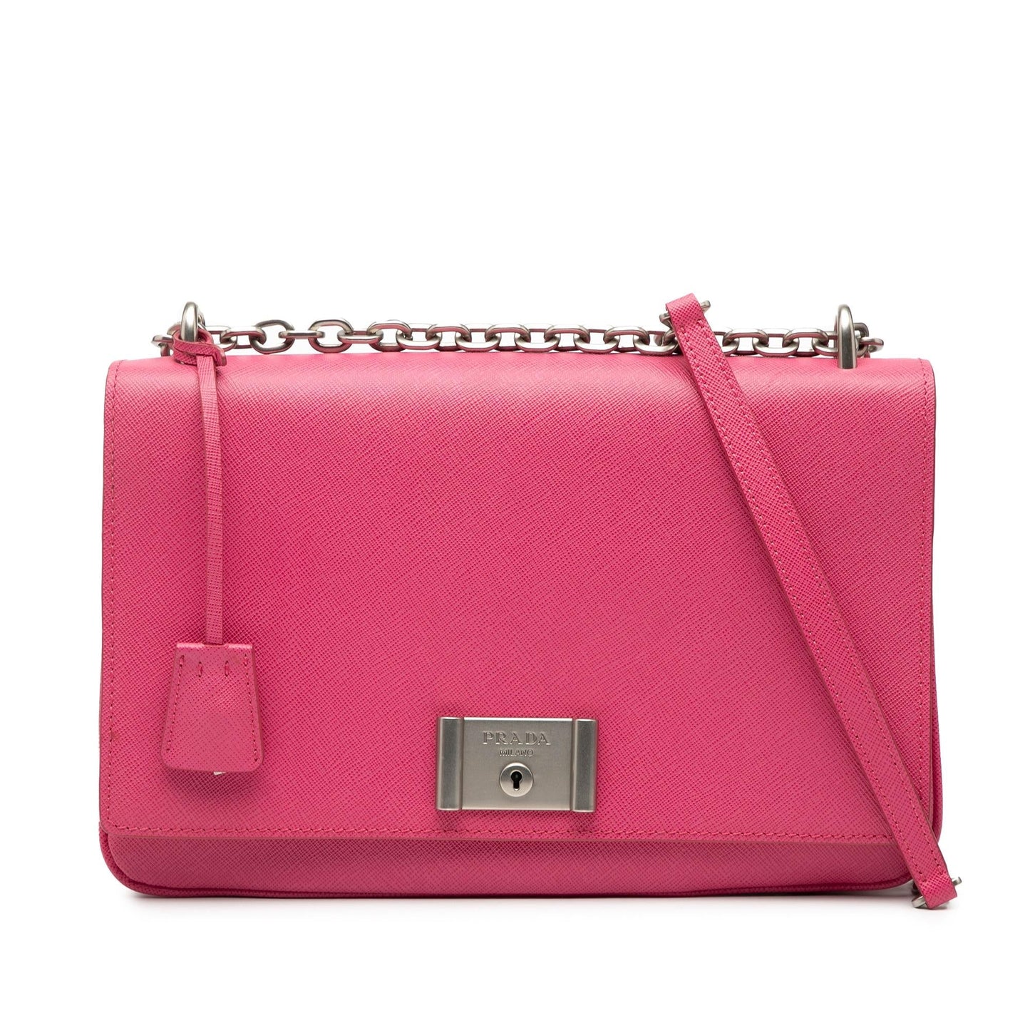 Prada Lux Lock Crossbody Bag Saffiano Chain Flap Chain Flap 1
