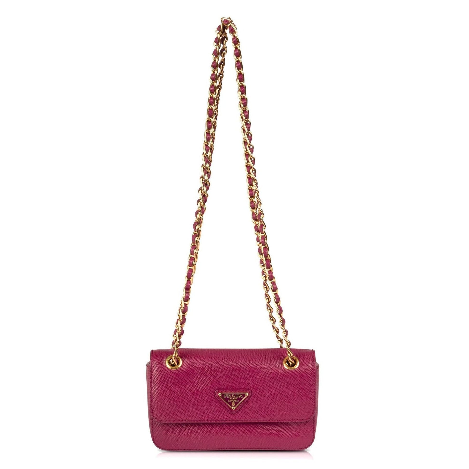 Prada Saffiano Lux Bag Mini Flap Travel Bag