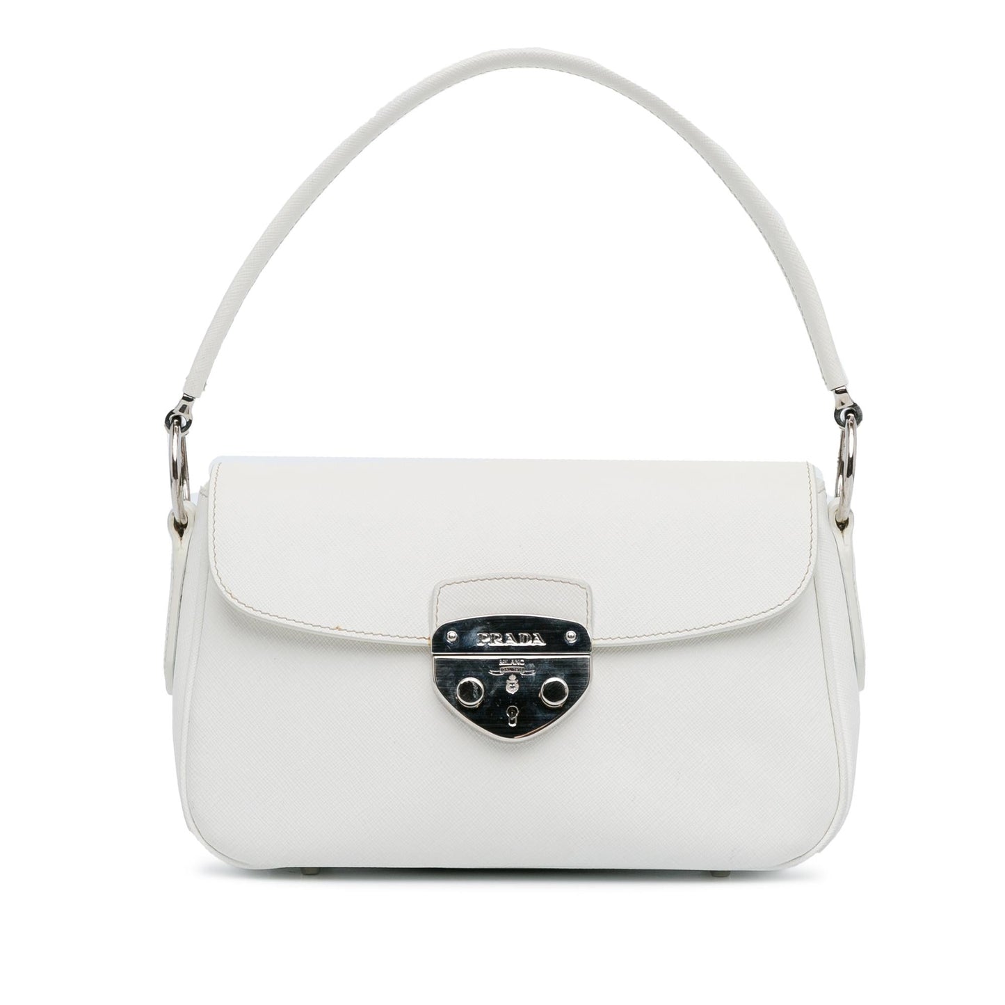 Prada Lux Pushlock Shoulder Bag Saffiano Flap Flap Shg Mwdthv
