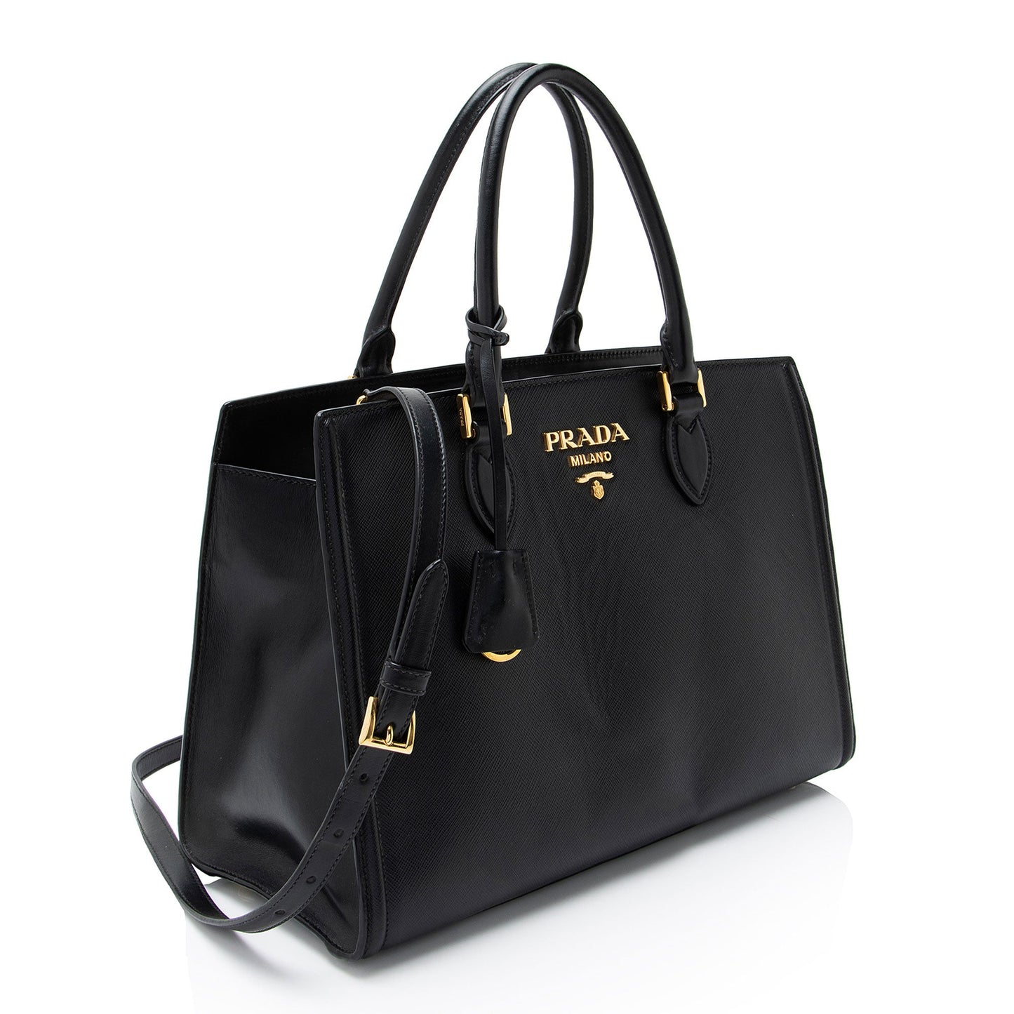 Prada Open Satchel Saffiano Satchel Bag