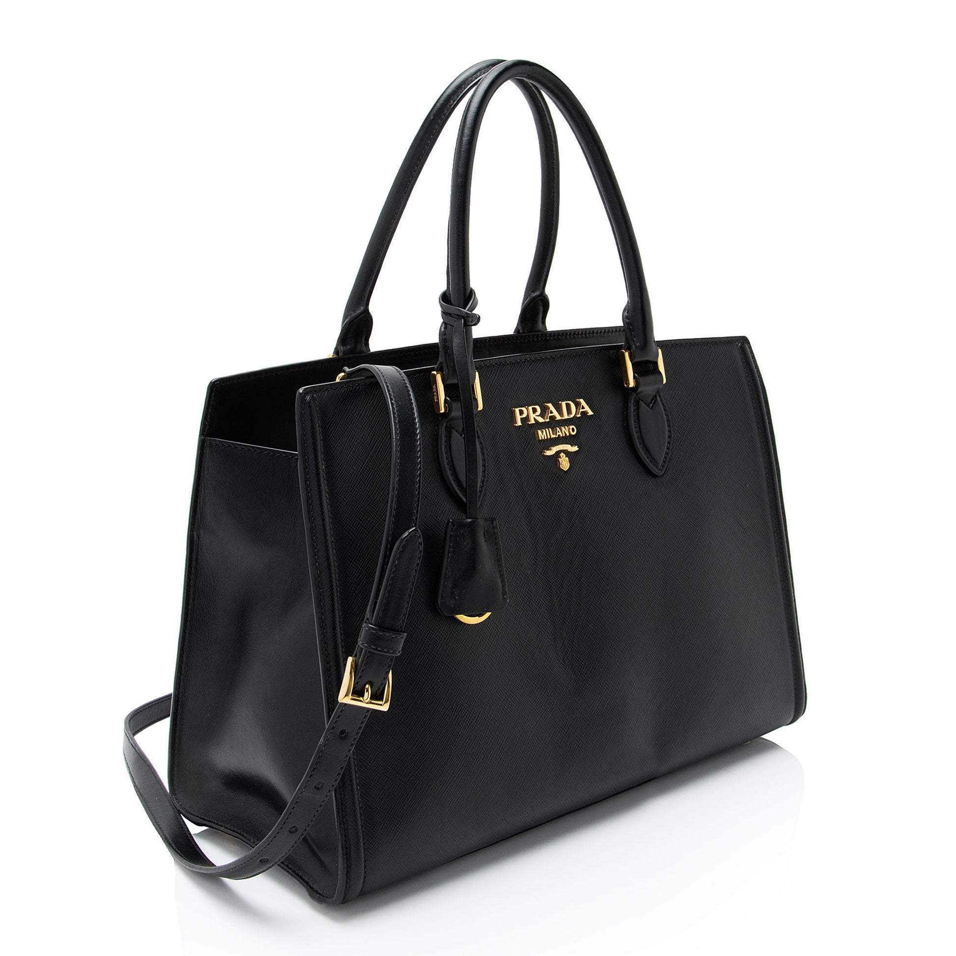 Prada Open Satchel Saffiano Satchel Bag