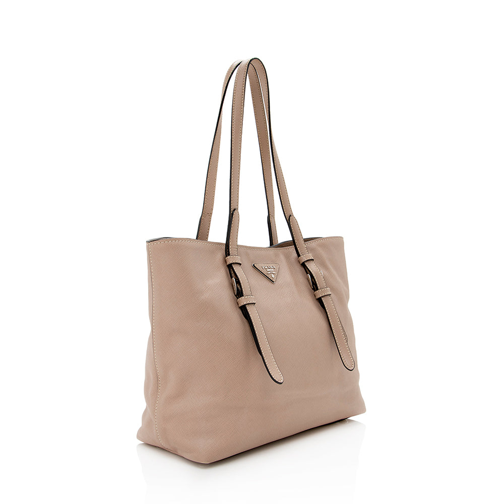 Prada Soft Tote Shf Leather Saffiano Tote Bag