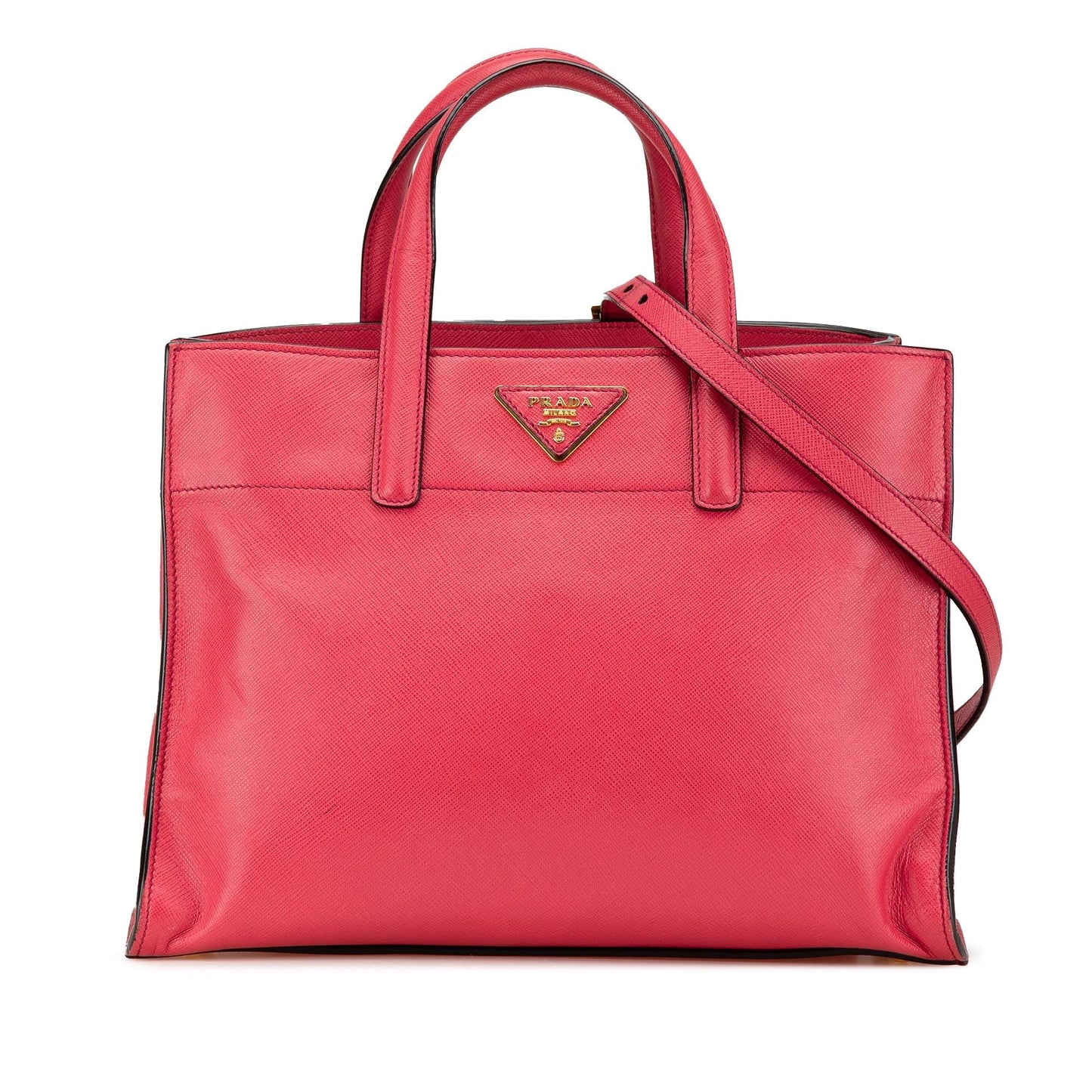 Prada Soft Triple Pocket Tote Saffiano Tote Bag
