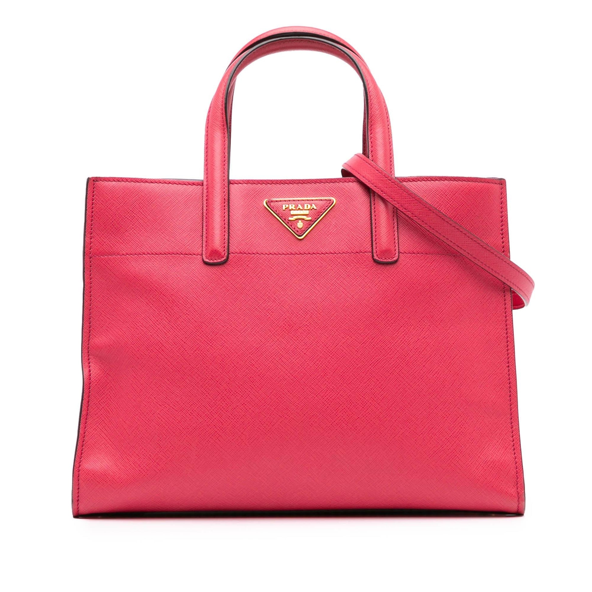 Prada Soft Triple Pocket Tote Saffiano Tote Bag Pocket Tote 2