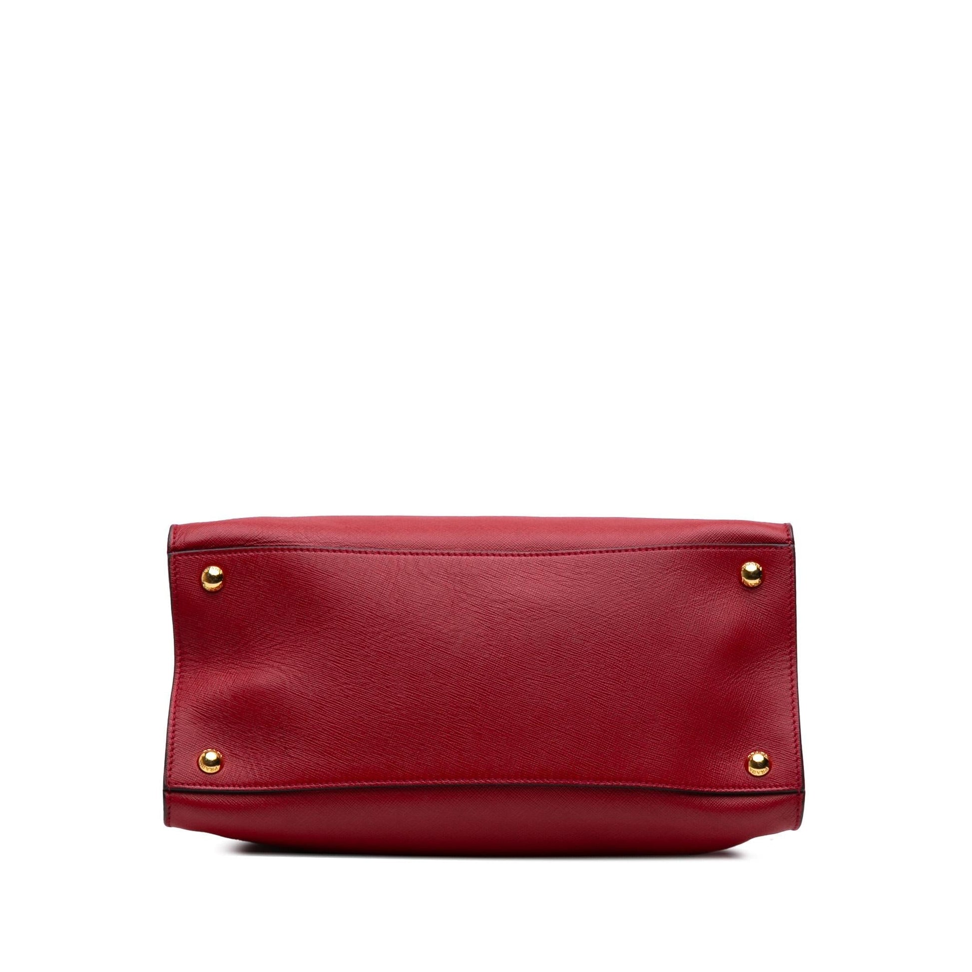 Prada Soft Triple Pocket Tote Saffiano Tote Bag Pocket Tote 4