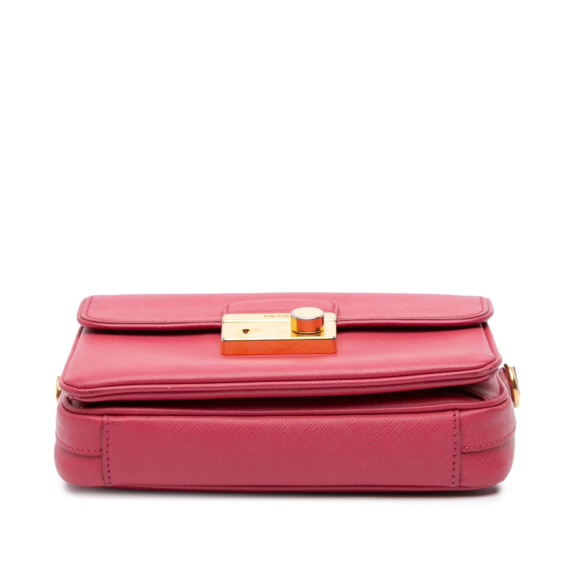 Prada Sound Lock Satchel Saffiano Satchel Bag