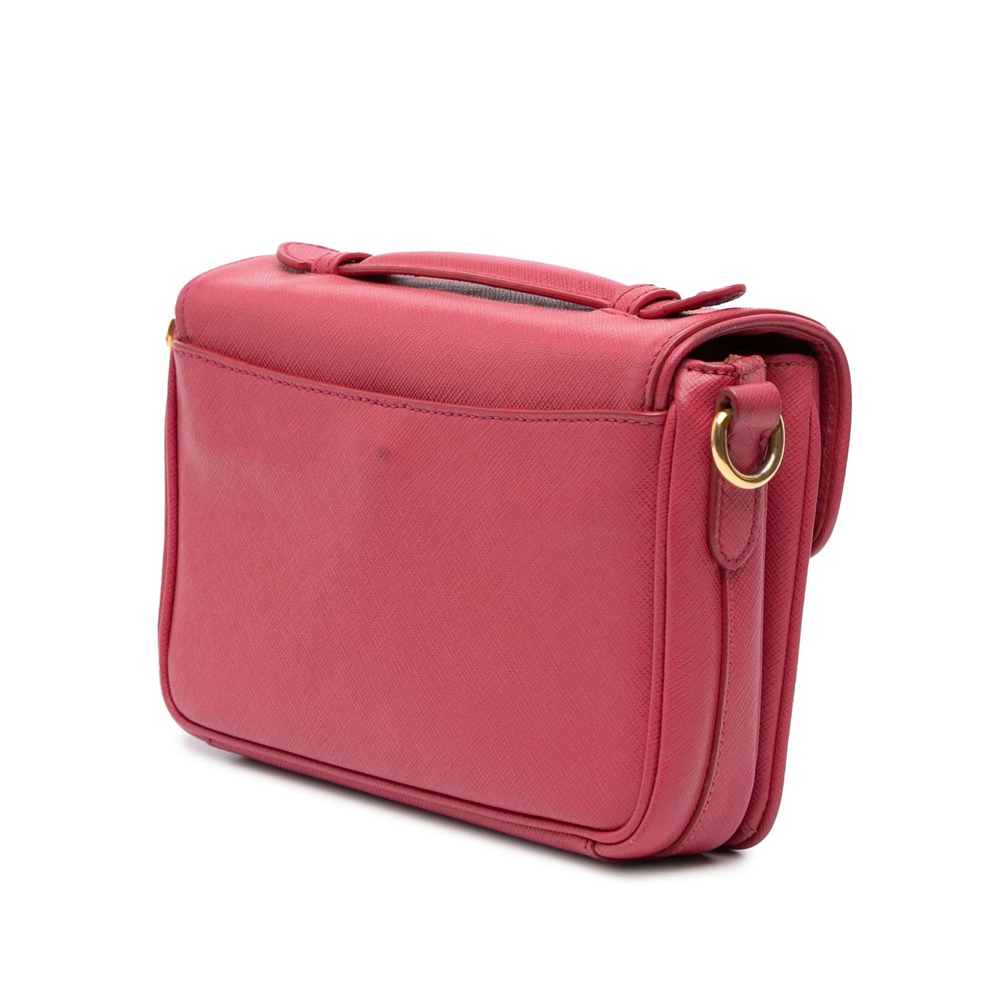 Prada Sound Lock Satchel Saffiano Satchel Bag