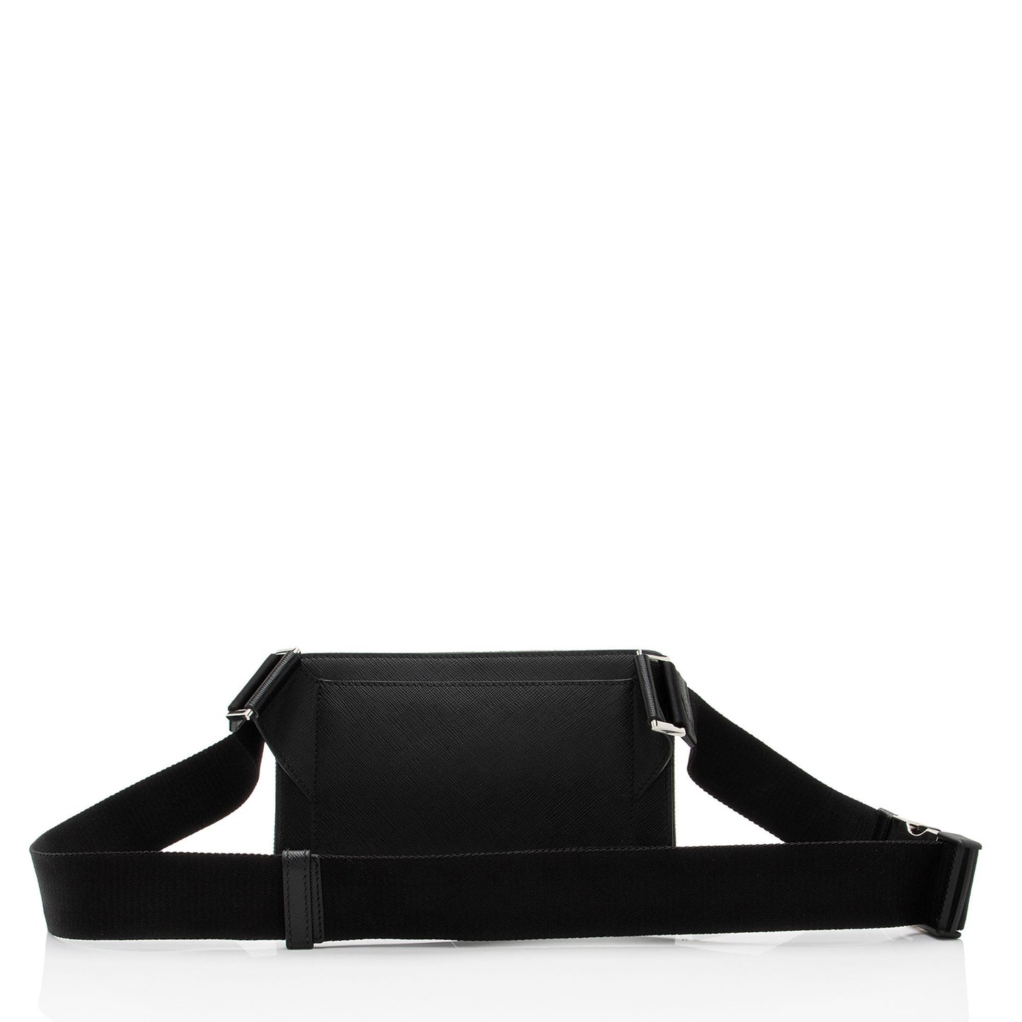 Prada Travel Double Sling Bag Saffiano Zip Crossbody Bag
