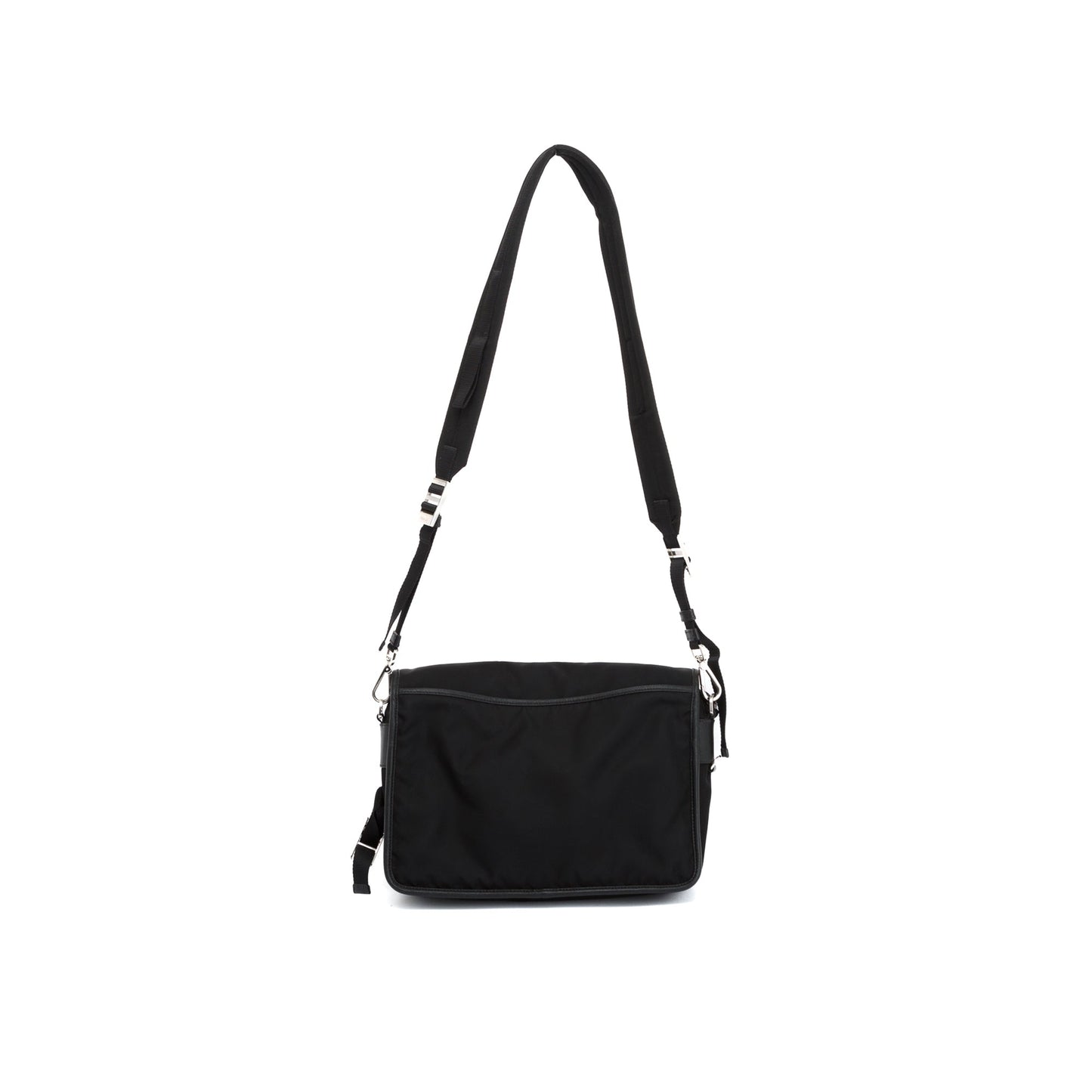 Prada Saffiano Trimmed Messenger Bag Nylon Travel Bag