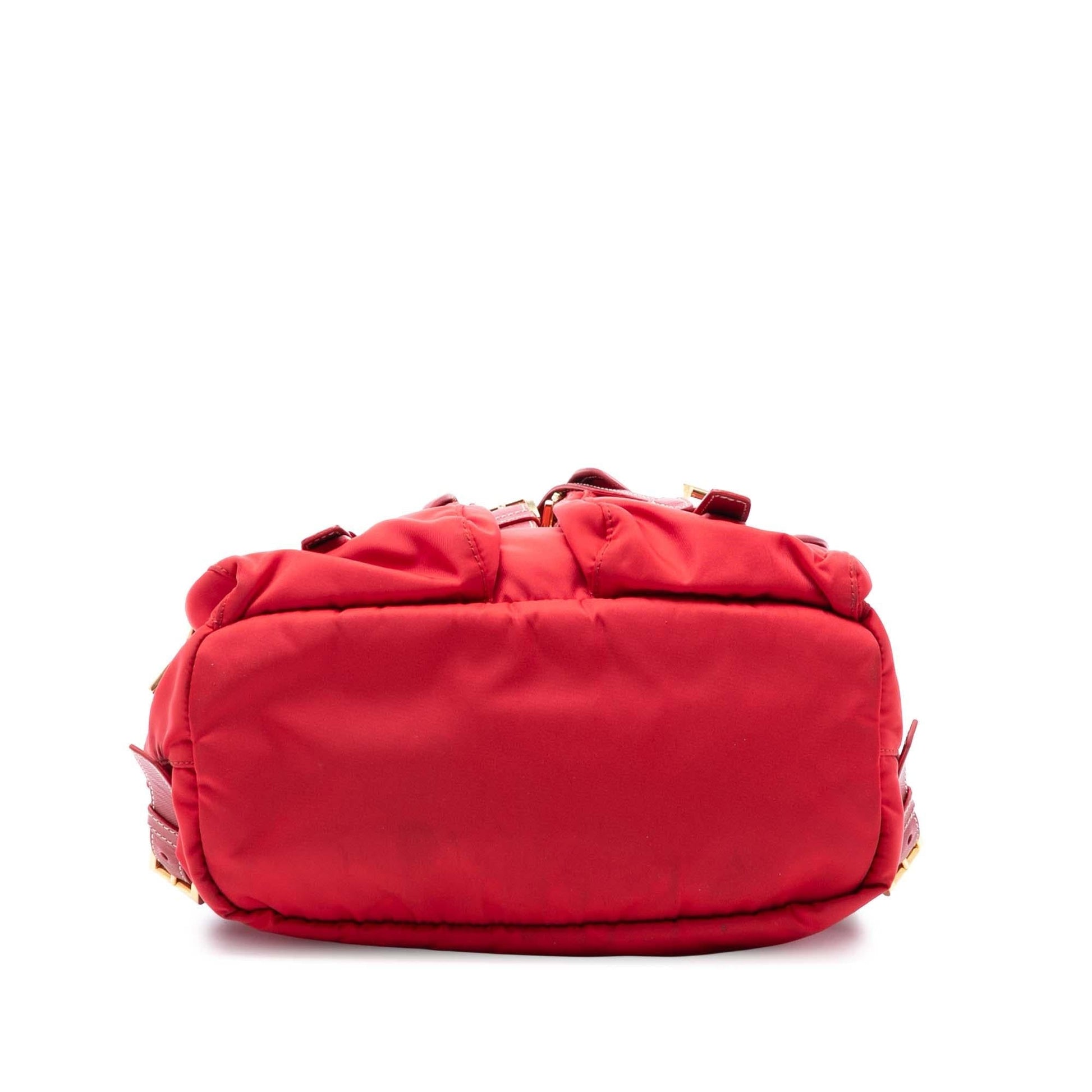 Prada Trimmed Tessuto Backpack Saffiano
