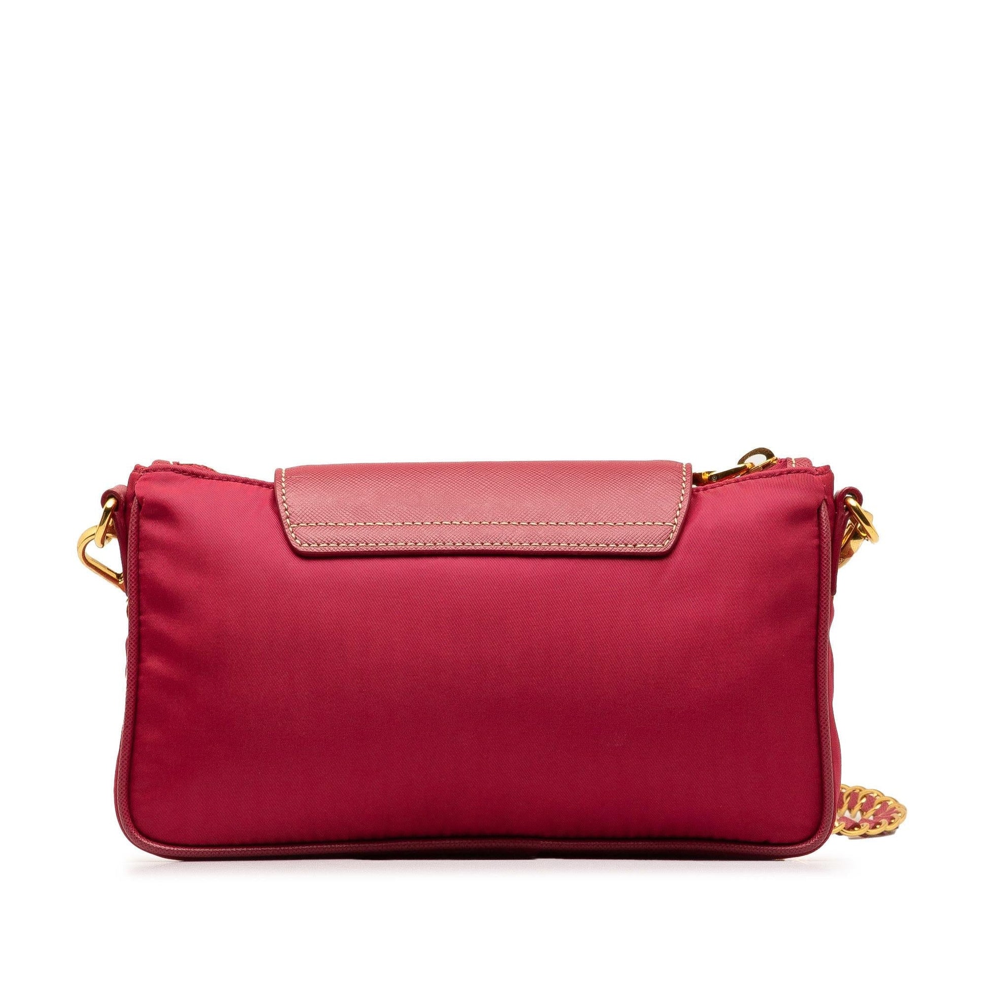 Prada Trimmed Tessuto Crossbody Shg Oe69Mh Saffiano Chain Crossbody Bag