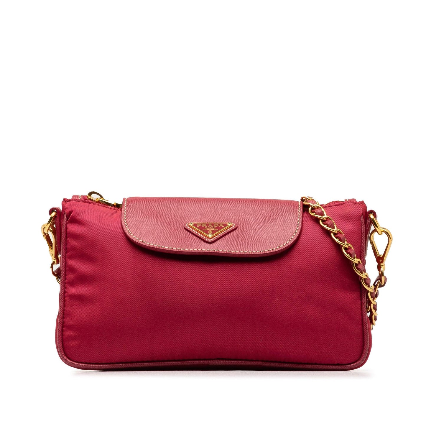 Prada Trimmed Tessuto Crossbody Shg Oe69Mh Saffiano Chain Crossbody Bag